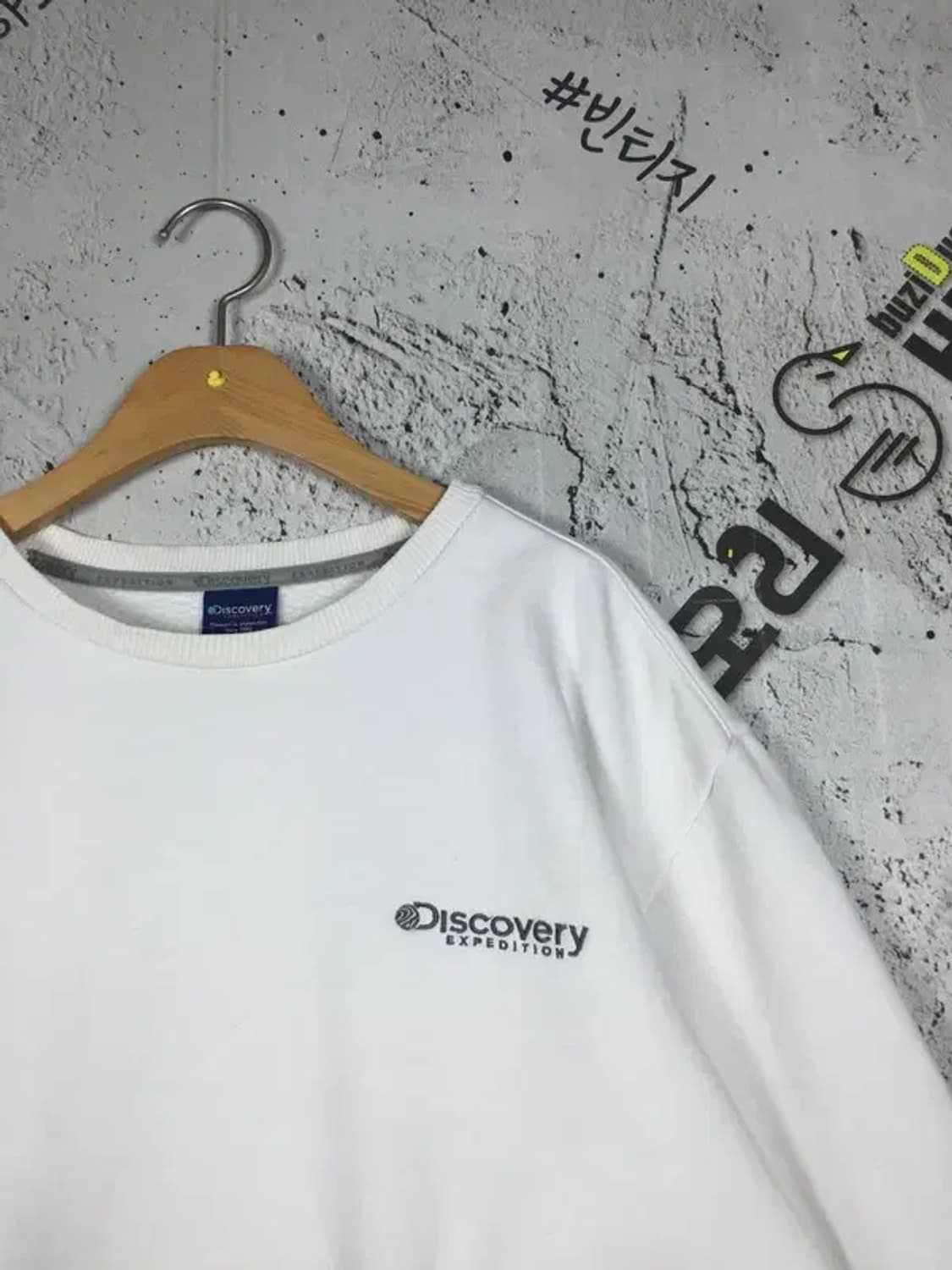 디스커버리 기모 맨투맨 화이트 110 2200232 상품이미지4
