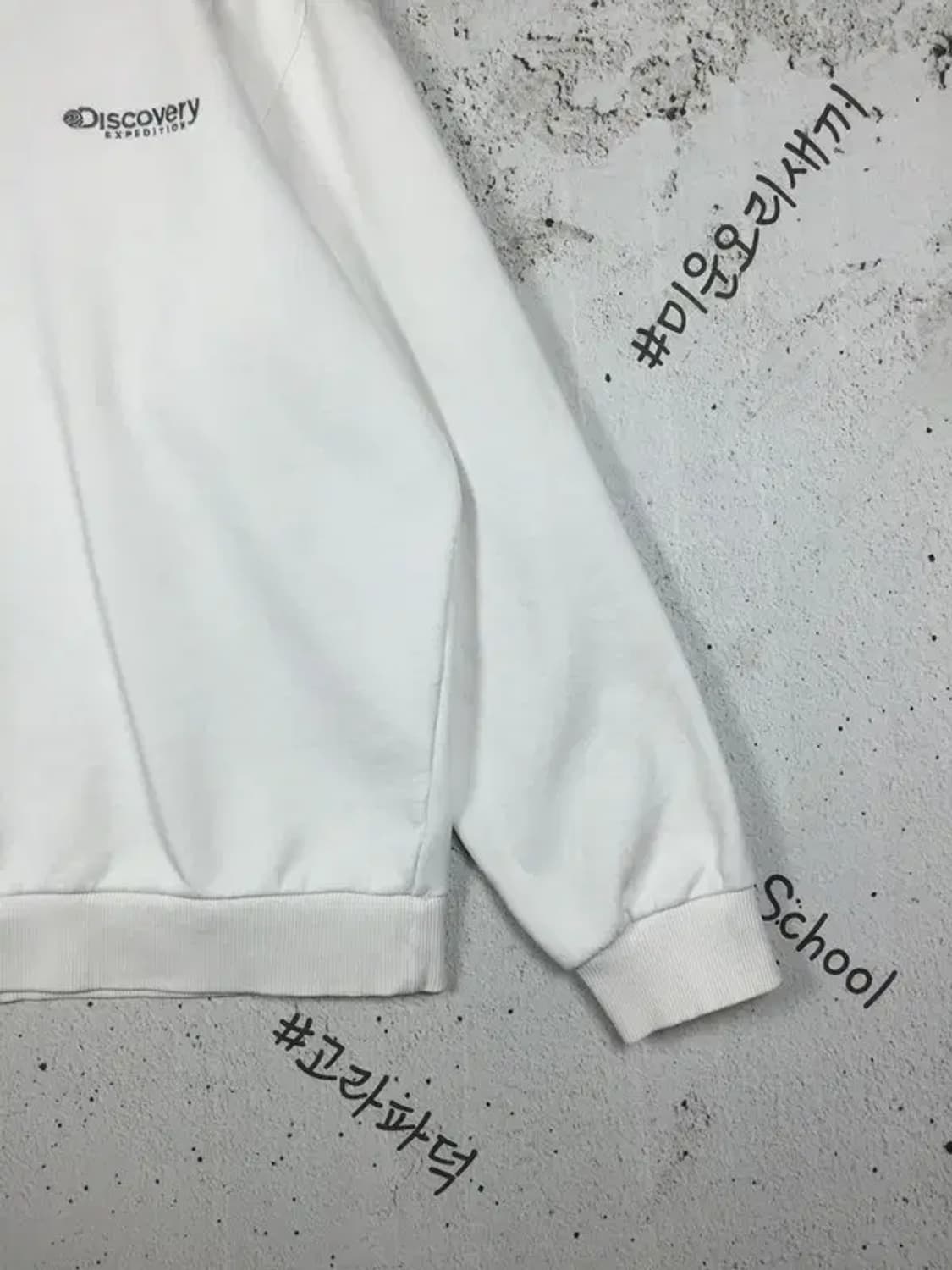 디스커버리 기모 맨투맨 화이트 110 2200232 상품이미지6