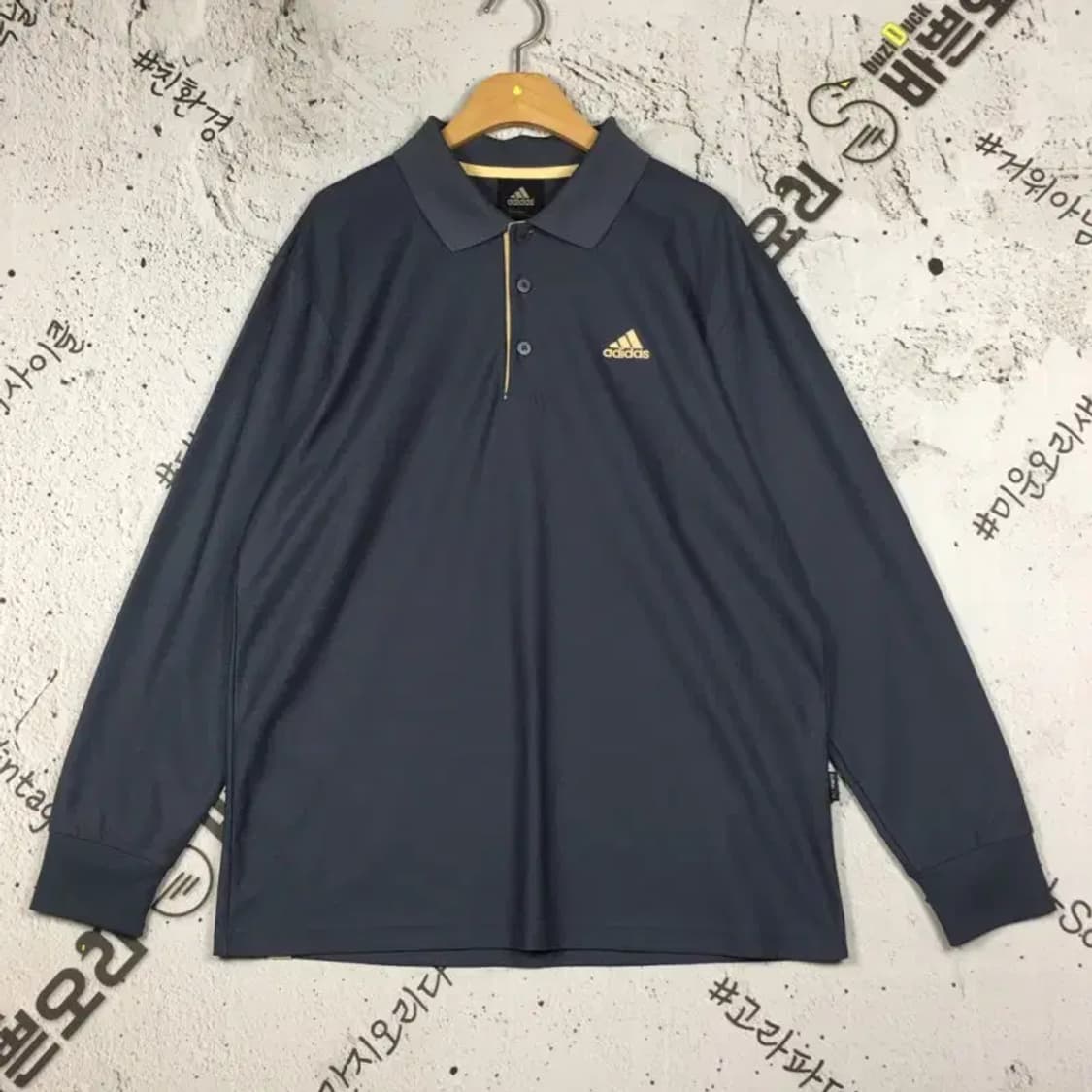 아디다스 기능성 카라 긴팔 티 그레이 L 2100176 상품이미지1