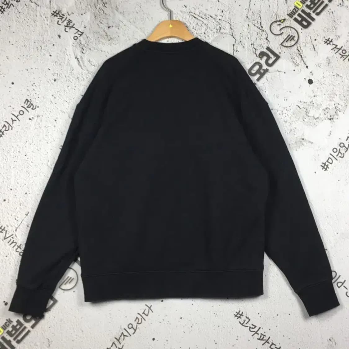 커버낫 심플 로고 맨투맨 블랙 M 2200234 상품이미지2