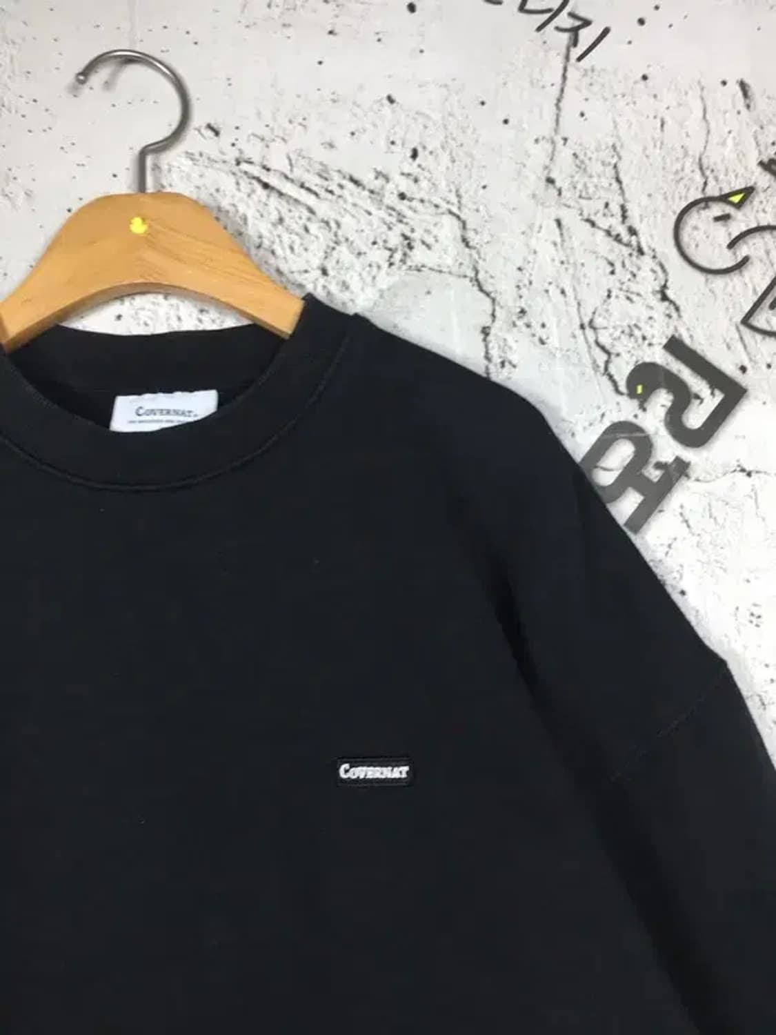 커버낫 심플 로고 맨투맨 블랙 M 2200234 상품이미지4