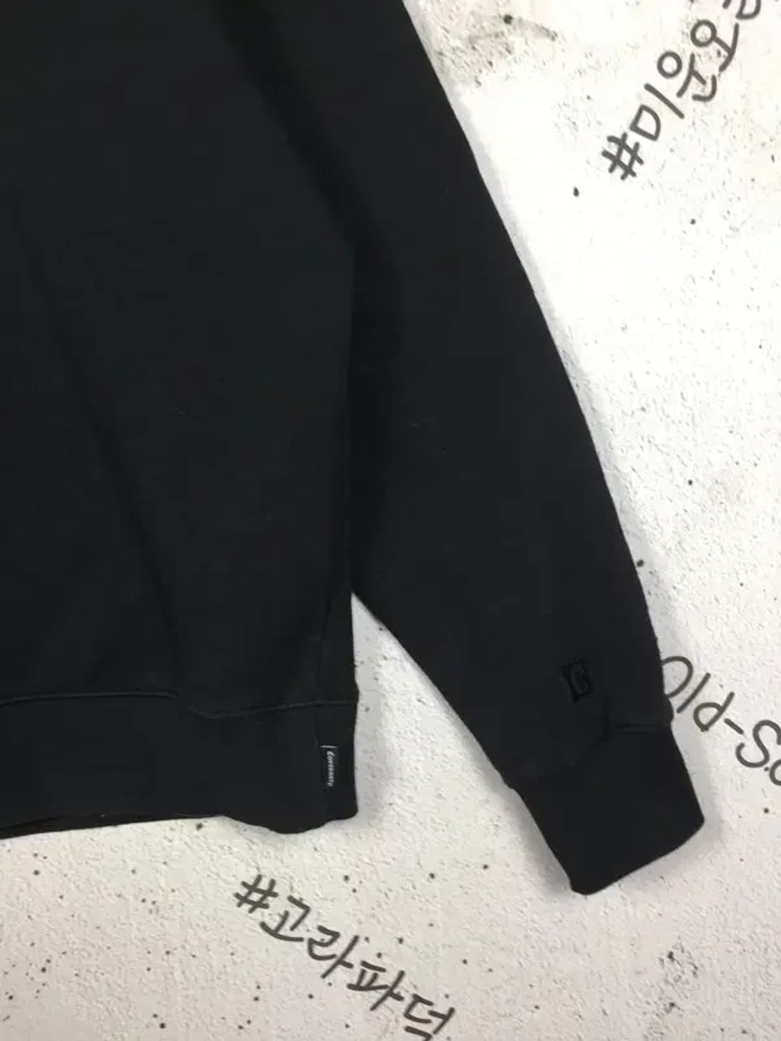 커버낫 심플 로고 맨투맨 블랙 M 2200234 상품이미지7