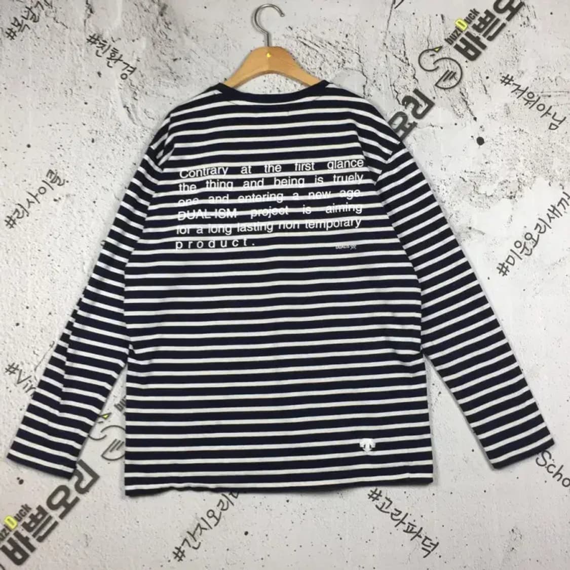 데상트 라운드 롱슬리브 긴팔 티 네이비 M 2100179 상품이미지2