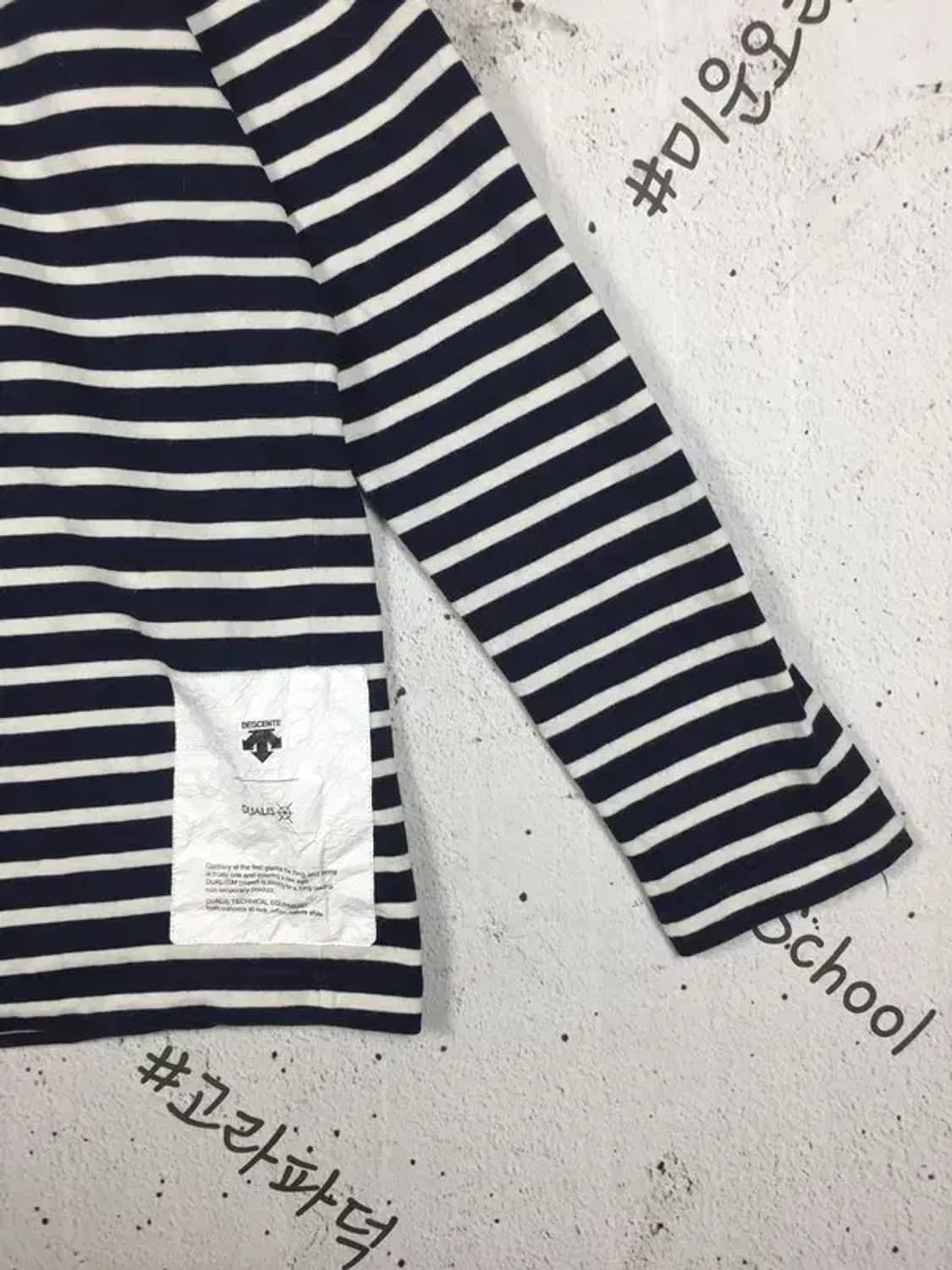 데상트 라운드 롱슬리브 긴팔 티 네이비 M 2100179 상품이미지6