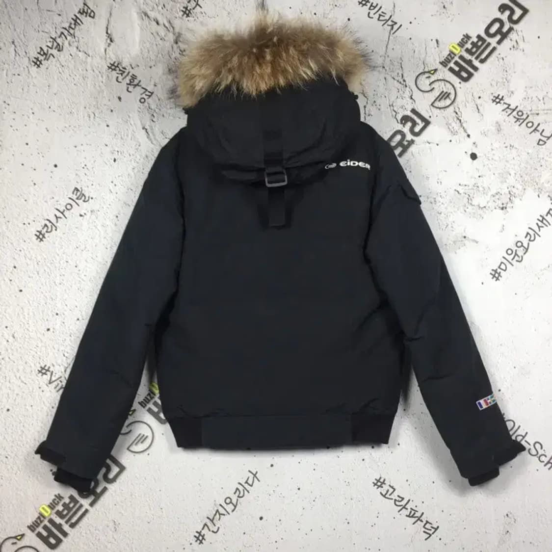 아이더 여성 구스다운 숏 패딩 블랙 XS 3400205 상품이미지2