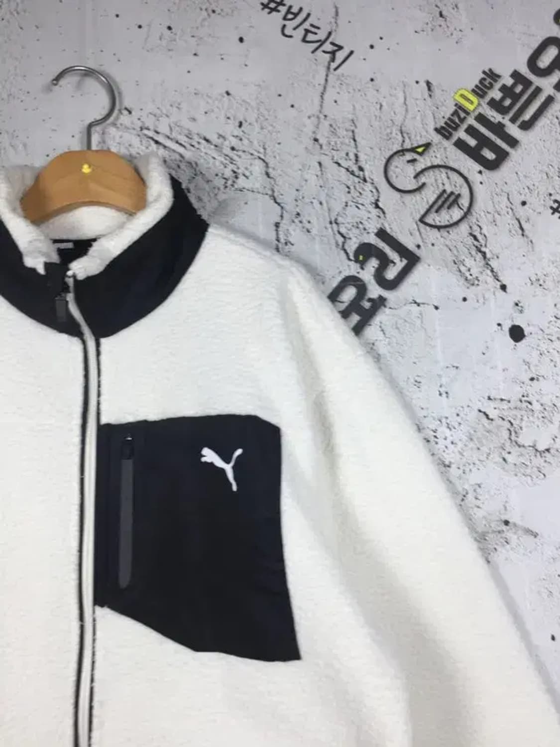 퓨마 주니어 플리스 집업 자켓 점퍼 화이트 180(L) 3400210 상품이미지4