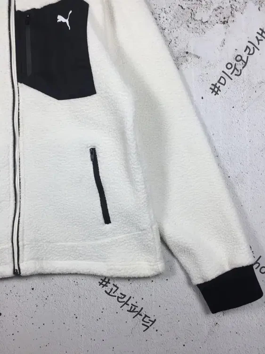 퓨마 주니어 플리스 집업 자켓 점퍼 화이트 180(L) 3400210 상품이미지7