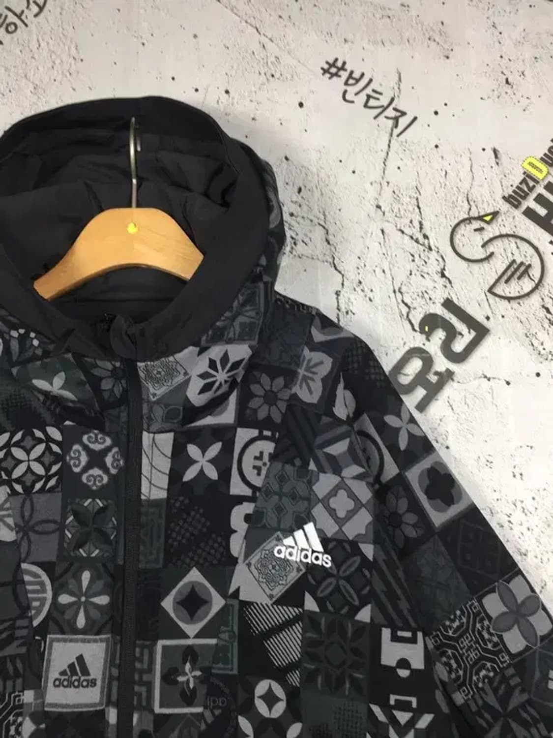 아디다스 양면 후디 스포츠 집업 점퍼 블랙 M 3400212 상품이미지3