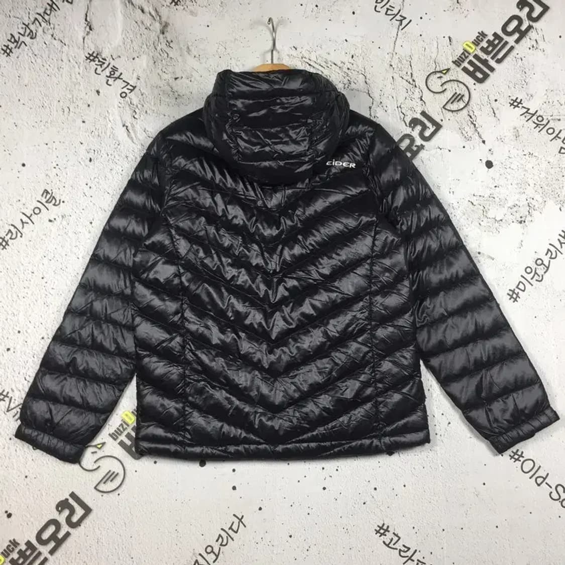 아이더 주니어 구스 경량 후드 패딩 블랙 L 3400206 상품이미지2