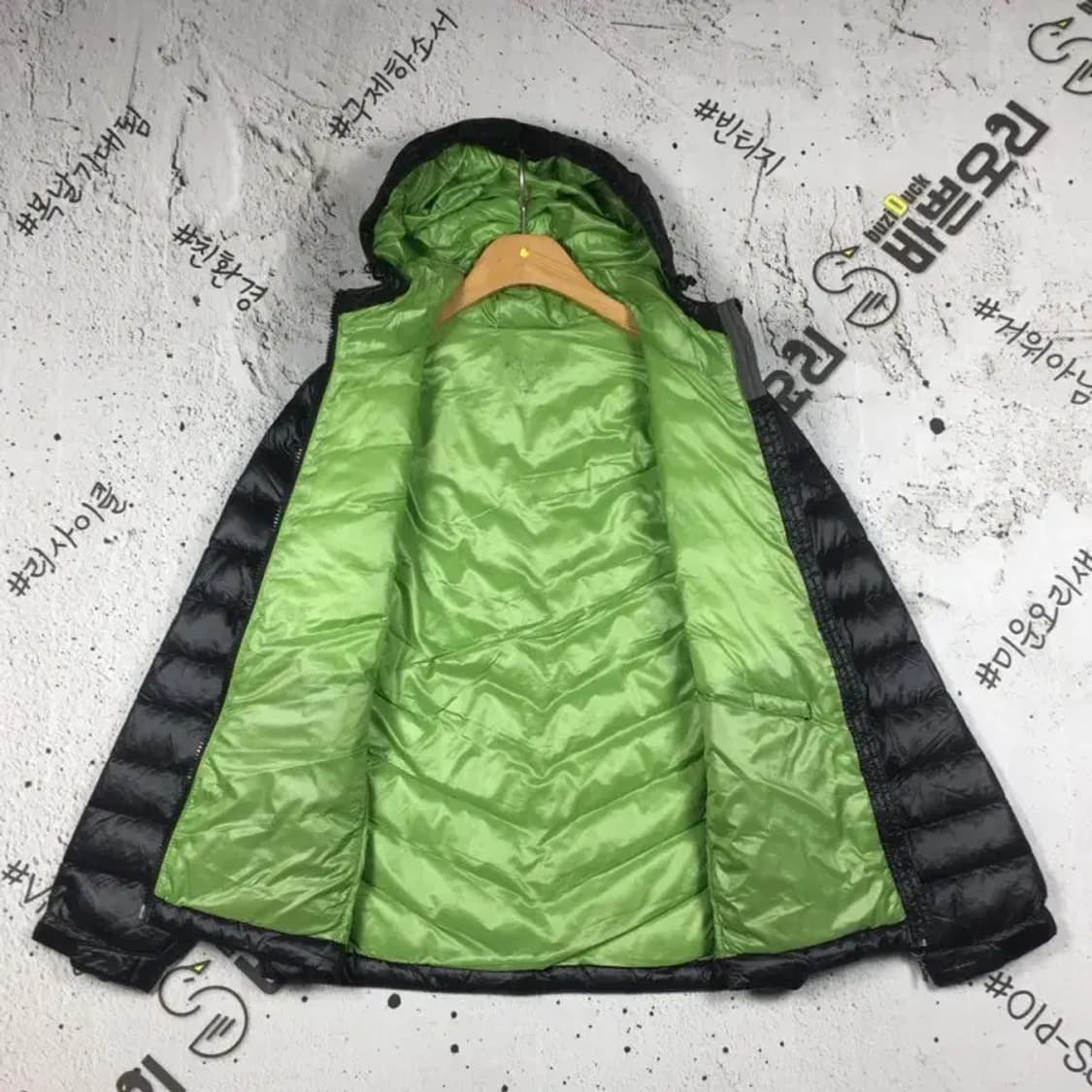 아이더 주니어 구스 경량 후드 패딩 블랙 L 3400206 상품이미지3