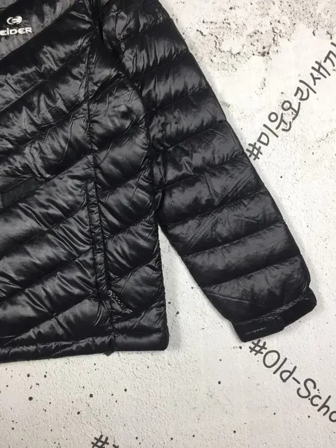 아이더 주니어 구스 경량 후드 패딩 블랙 L 3400206 상품이미지7