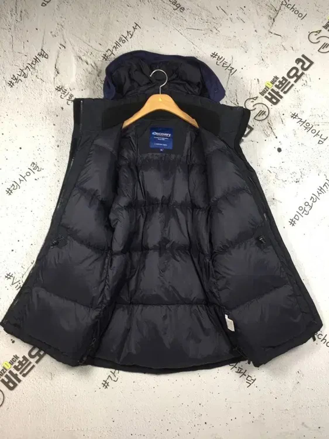 디스커버리 구스다운 패딩 점퍼 네이비 95 3400209 상품이미지3