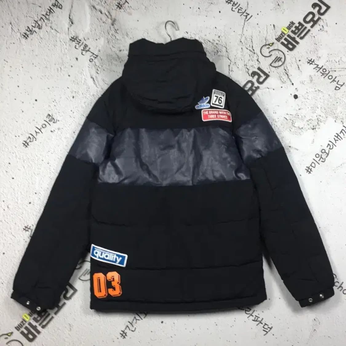 아디다스 여성 덕다운 패딩 점퍼 블랙 085 3400216 상품이미지2