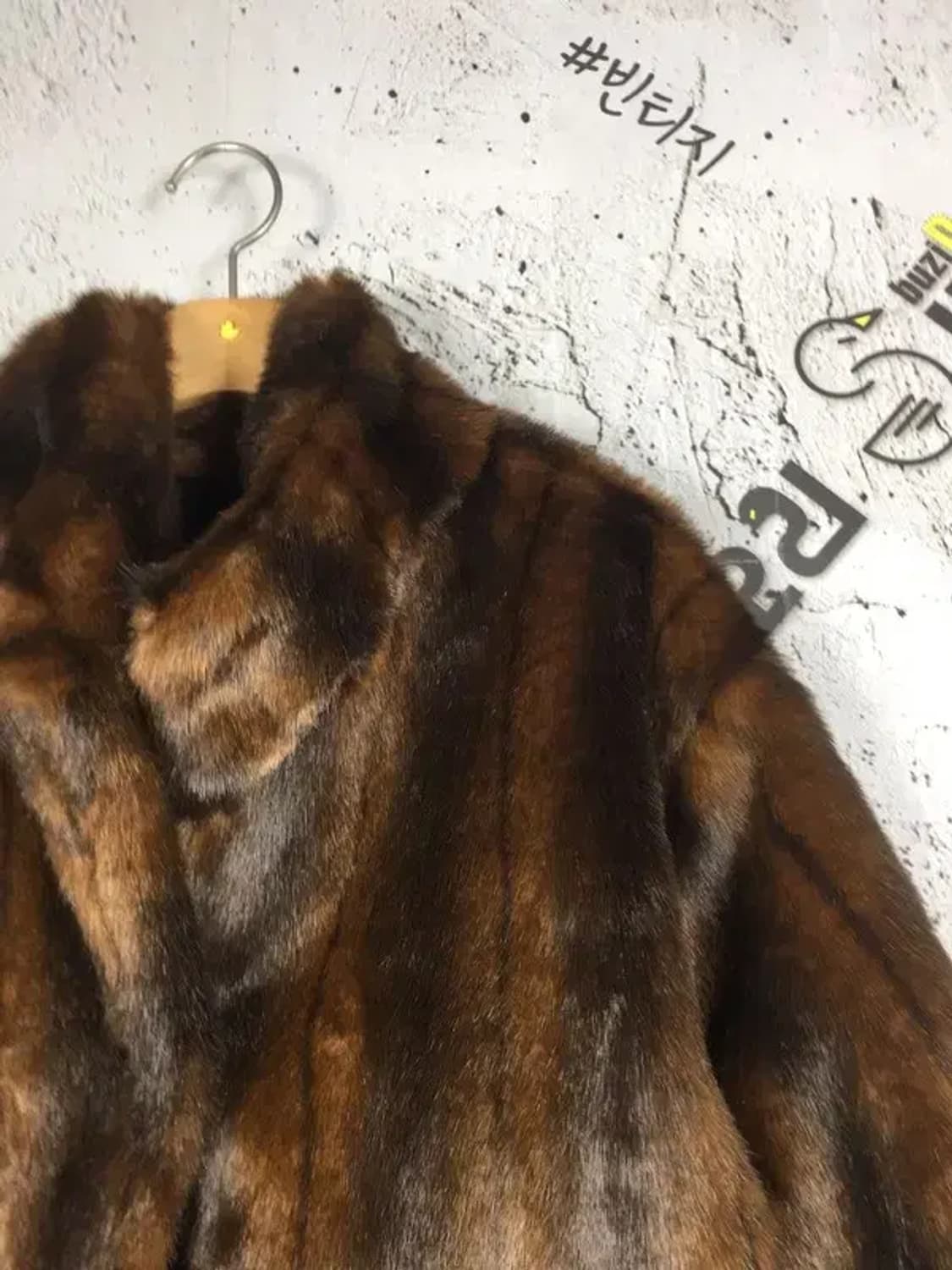 뉴컨트리 페이크퍼 인조 밍크코트 브라운 F 3400220 상품이미지4