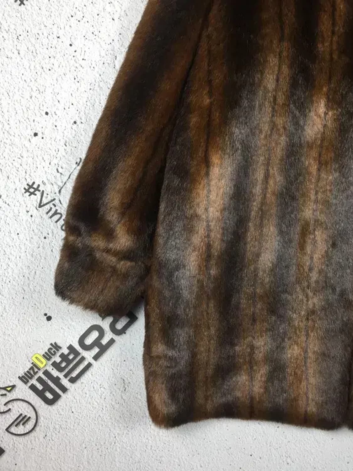 뉴컨트리 페이크퍼 인조 밍크코트 브라운 F 3400220 상품이미지6