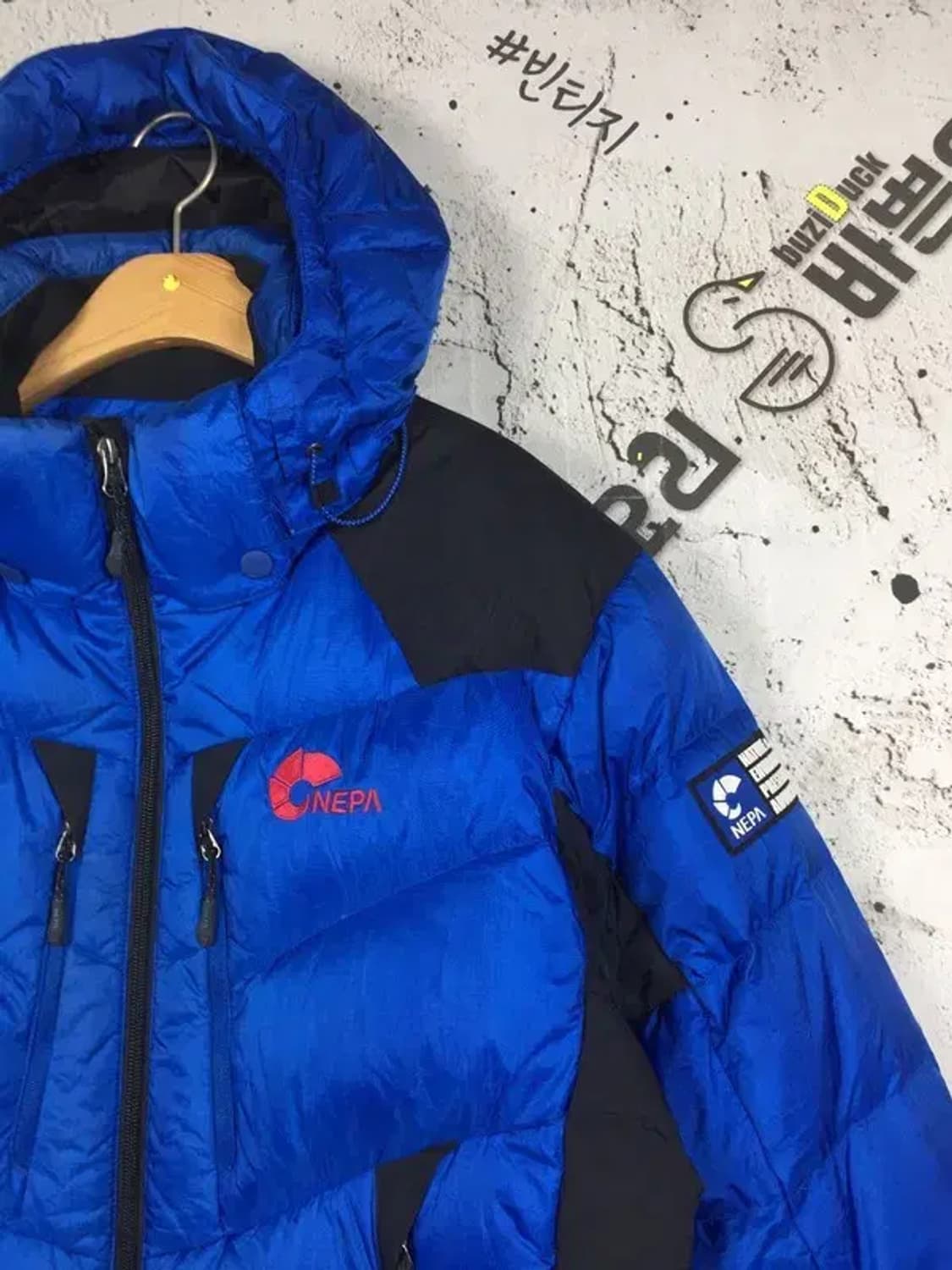 네파 덕다운 패딩 점퍼 블루 M 3400218 상품이미지4