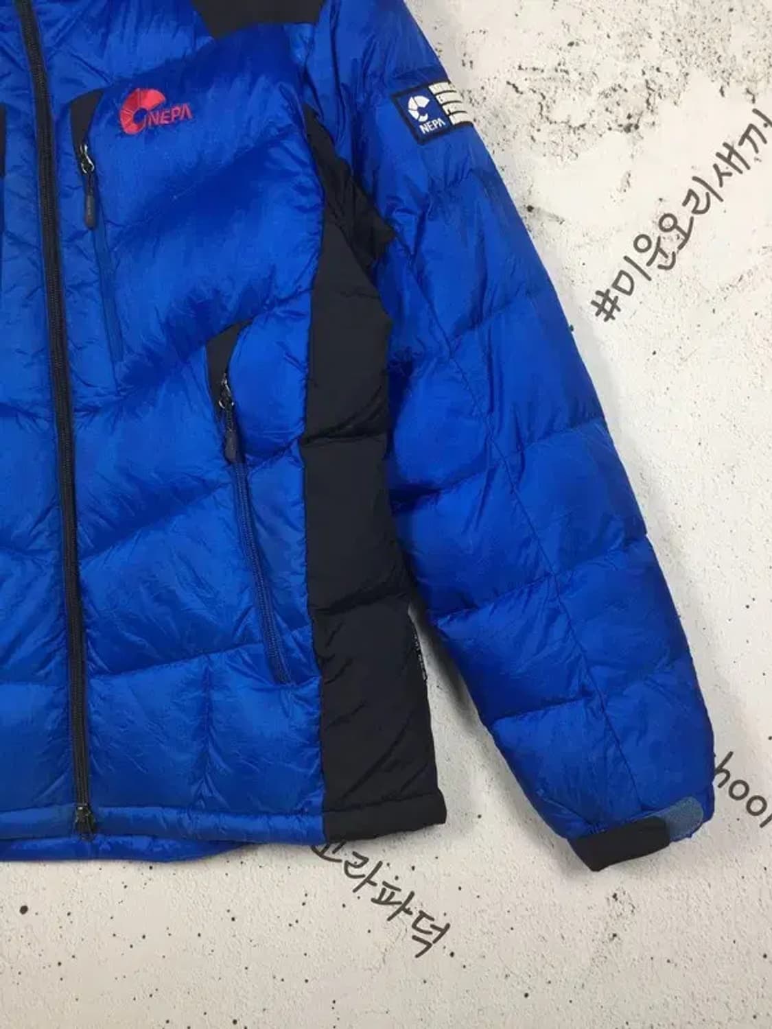네파 덕다운 패딩 점퍼 블루 M 3400218 상품이미지6