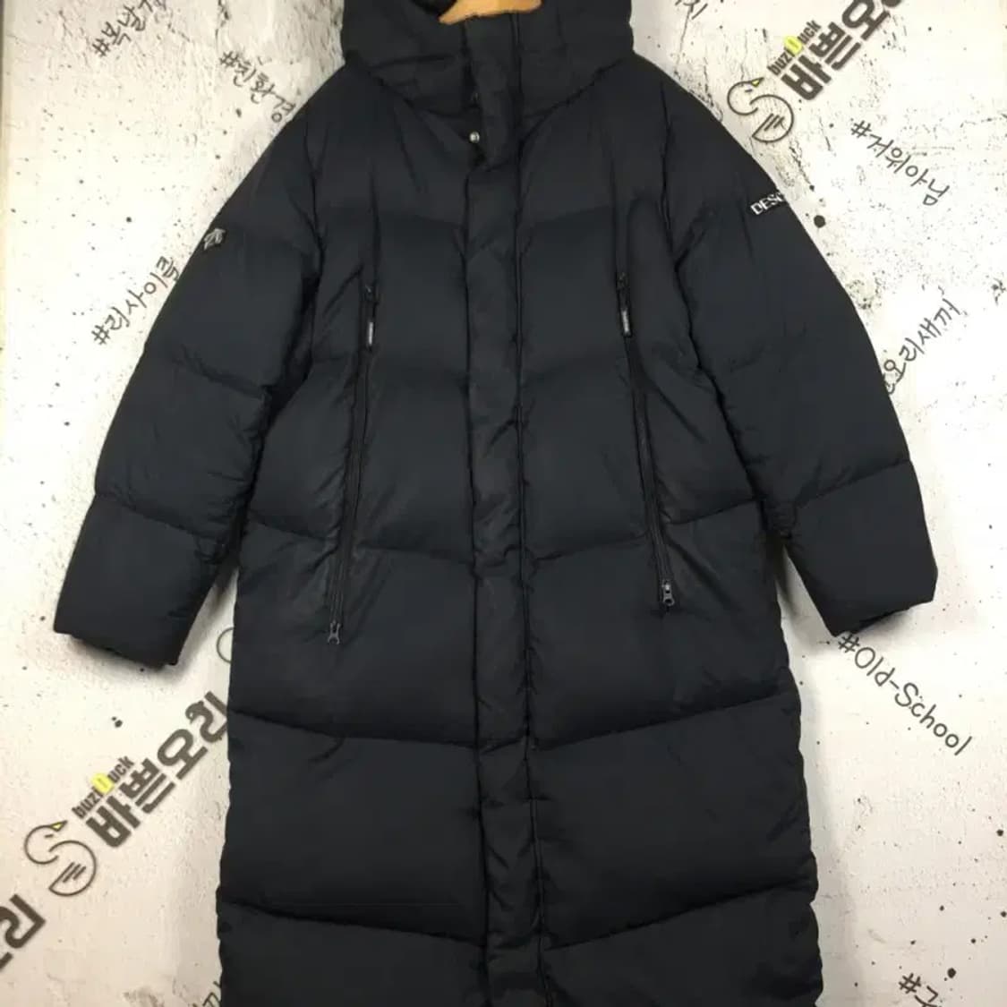 데상트 구스다운 롱 패딩 점퍼 블랙 S 3400225 상품이미지1