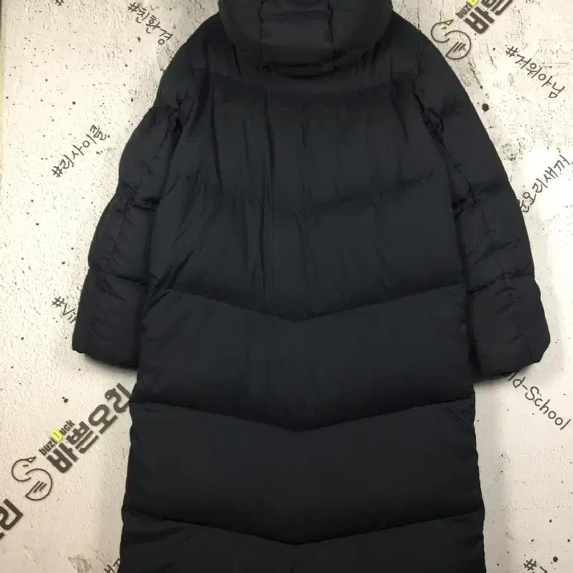 데상트 구스다운 롱 패딩 점퍼 블랙 S 3400225 상품이미지2