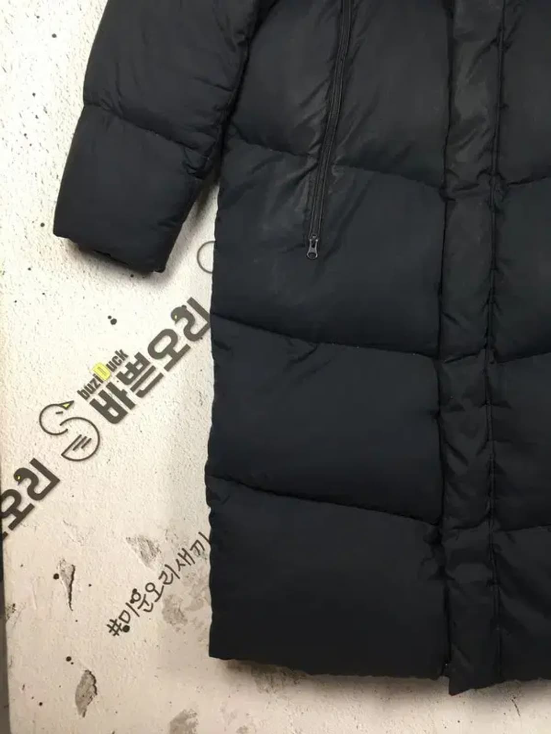 데상트 구스다운 롱 패딩 점퍼 블랙 S 3400225 상품이미지7