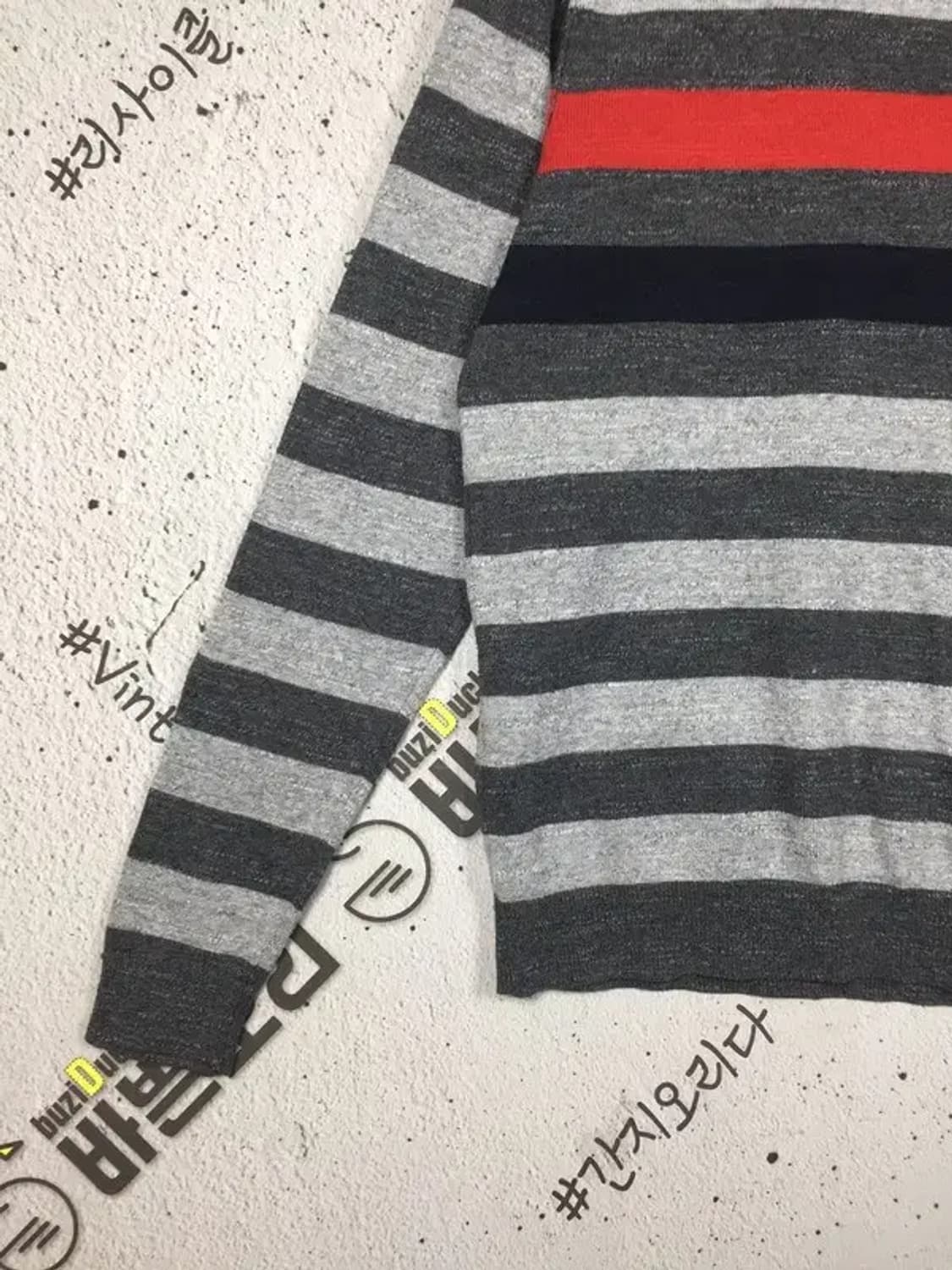 타미힐피거데님 니트 스트라이프 라이트 그레이 M 2400119 상품이미지5