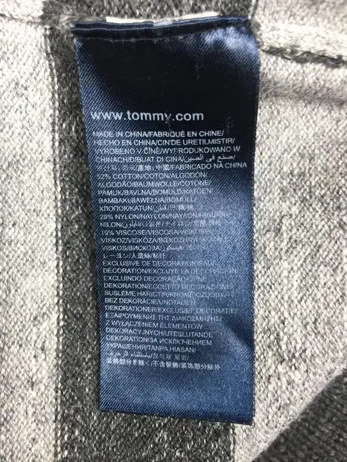 타미힐피거데님 니트 스트라이프 라이트 그레이 M 2400119 상품이미지8