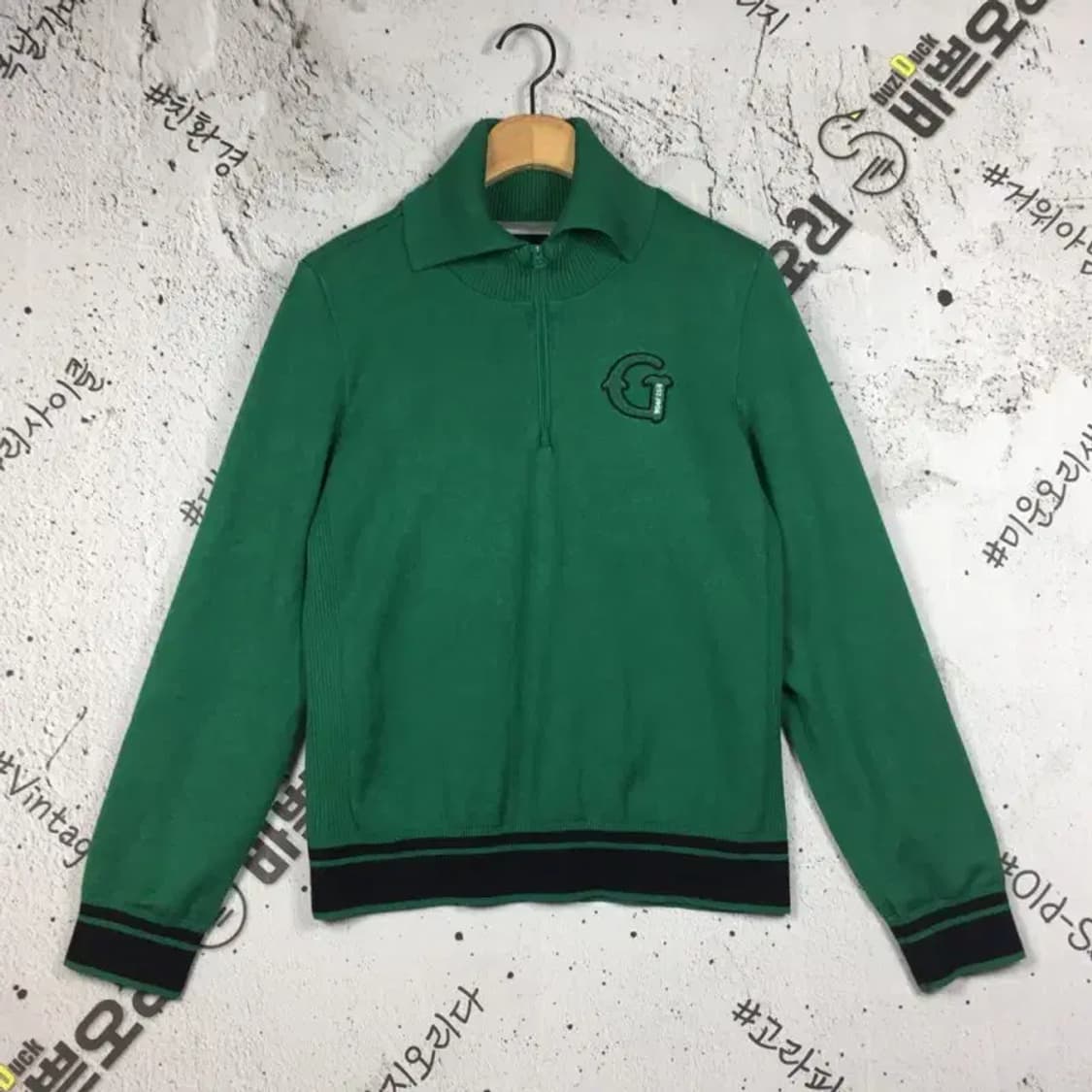 가이거골프 여성 반집업 방풍 니트 스웨터 그린 100(L) 2400120 상품이미지1