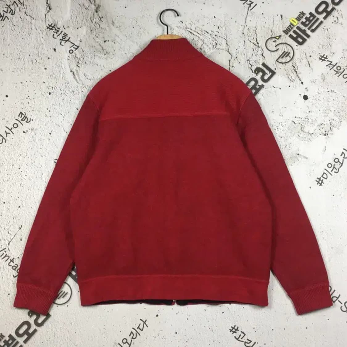 빈폴 집업 니트 스웨터 레드 XL 2400121 상품이미지2
