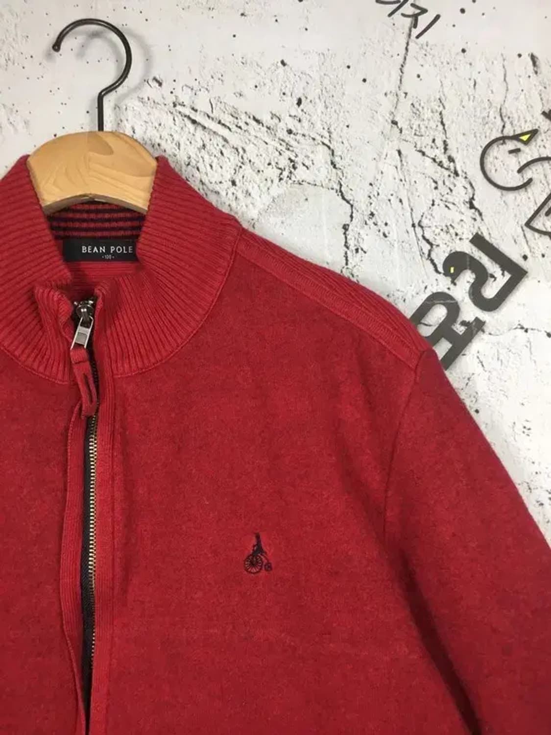 빈폴 집업 니트 스웨터 레드 XL 2400121 상품이미지5