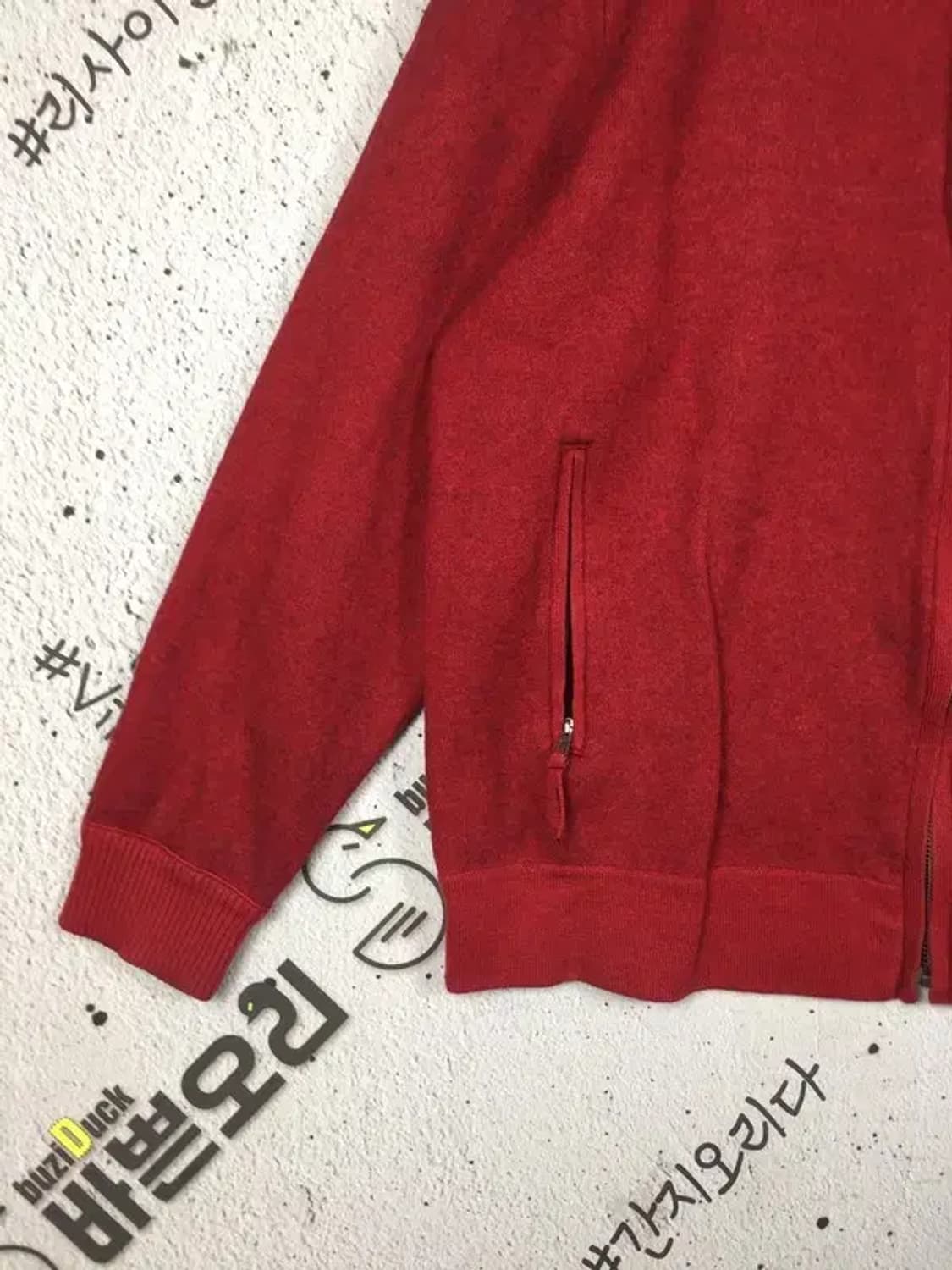 빈폴 집업 니트 스웨터 레드 XL 2400121 상품이미지6
