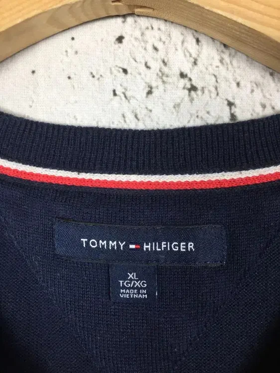 타미힐피거 아가일패턴 브이넥 니트 네이비 XL 2400122 상품이미지7