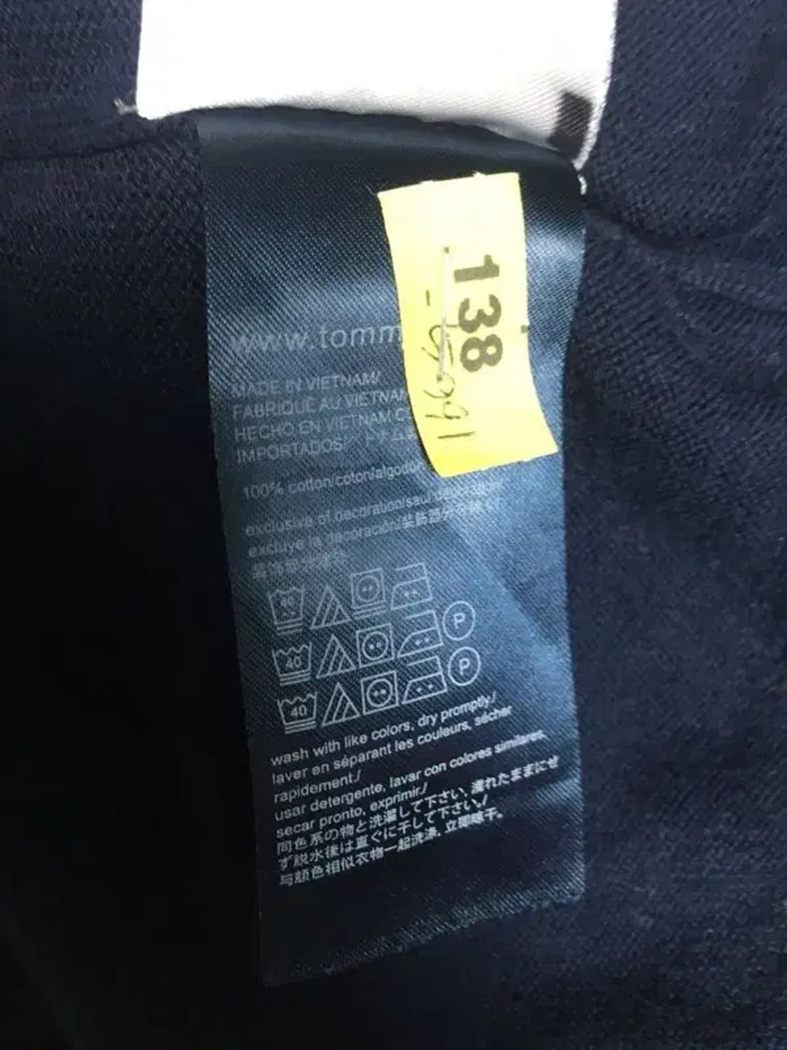 타미힐피거 아가일패턴 브이넥 니트 네이비 XL 2400122 상품이미지8