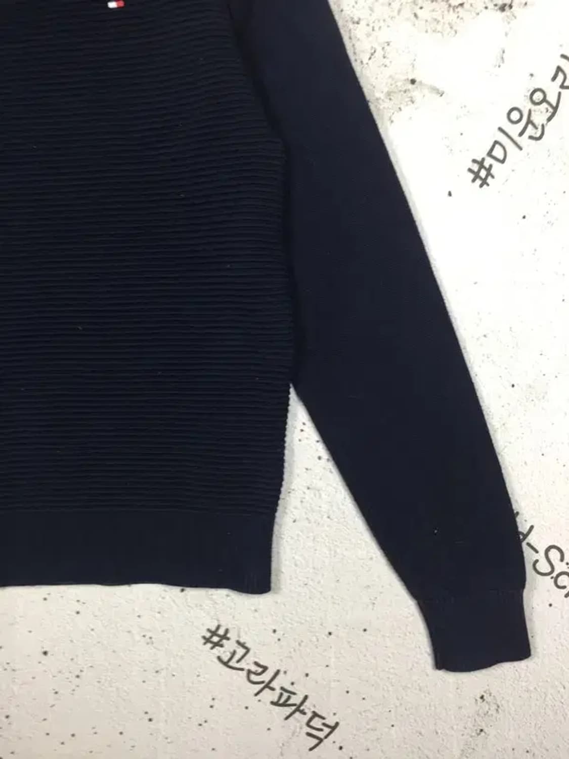 타미힐피거 크루넥 가로패턴 스웨터 니트 네이비 M 2400123 상품이미지6