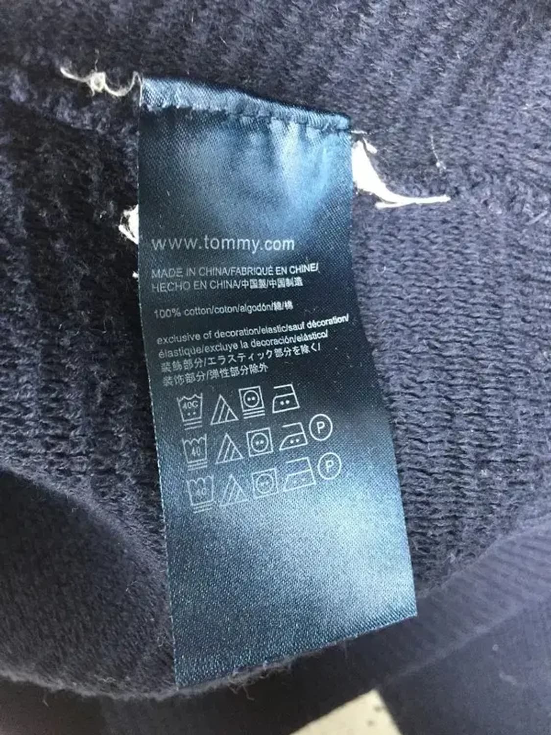 타미힐피거 크루넥 가로패턴 스웨터 니트 네이비 M 2400123 상품이미지8