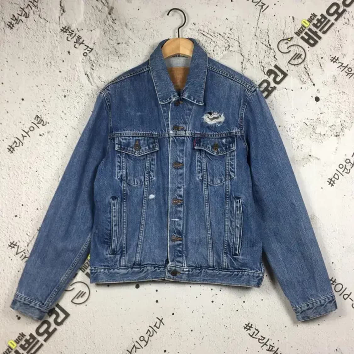 리바이스 트러커 워싱 데님 자켓 중청 95 3200103 상품이미지1