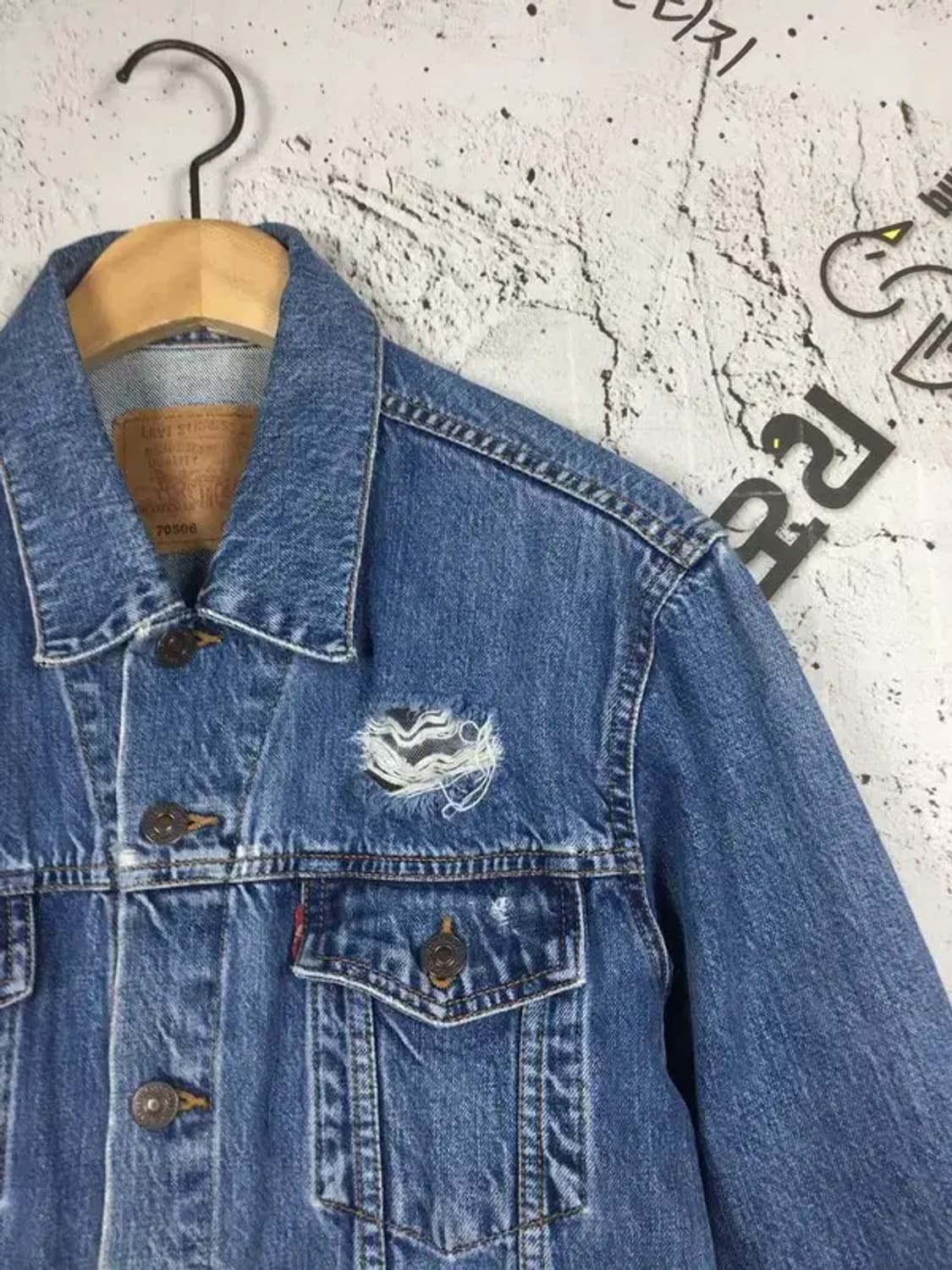리바이스 트러커 워싱 데님 자켓 중청 95 3200103 상품이미지4