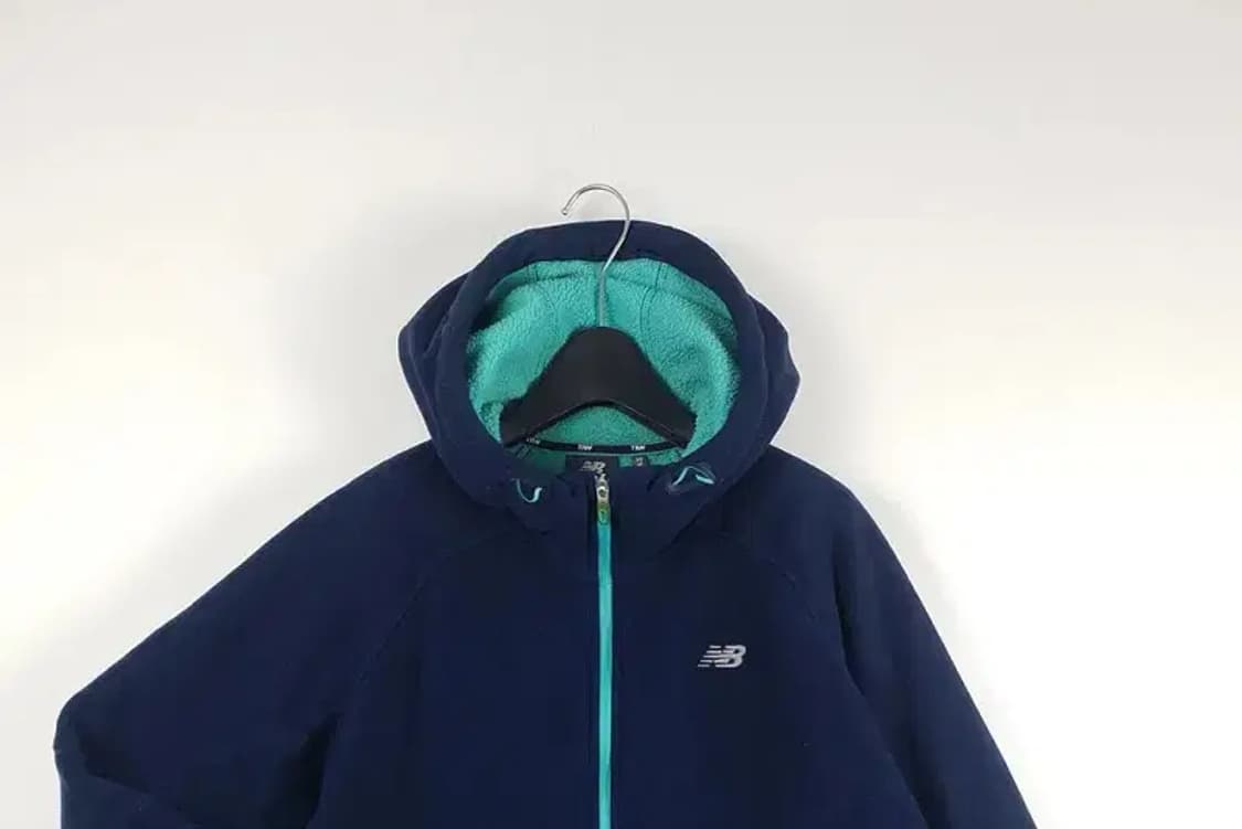 뉴발란스 NB 기모 후드 후리스 네이비 싸이언 3400042 상품이미지3