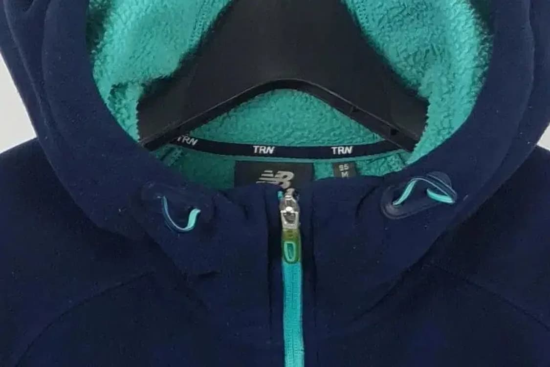 뉴발란스 NB 기모 후드 후리스 네이비 싸이언 3400042 상품이미지5