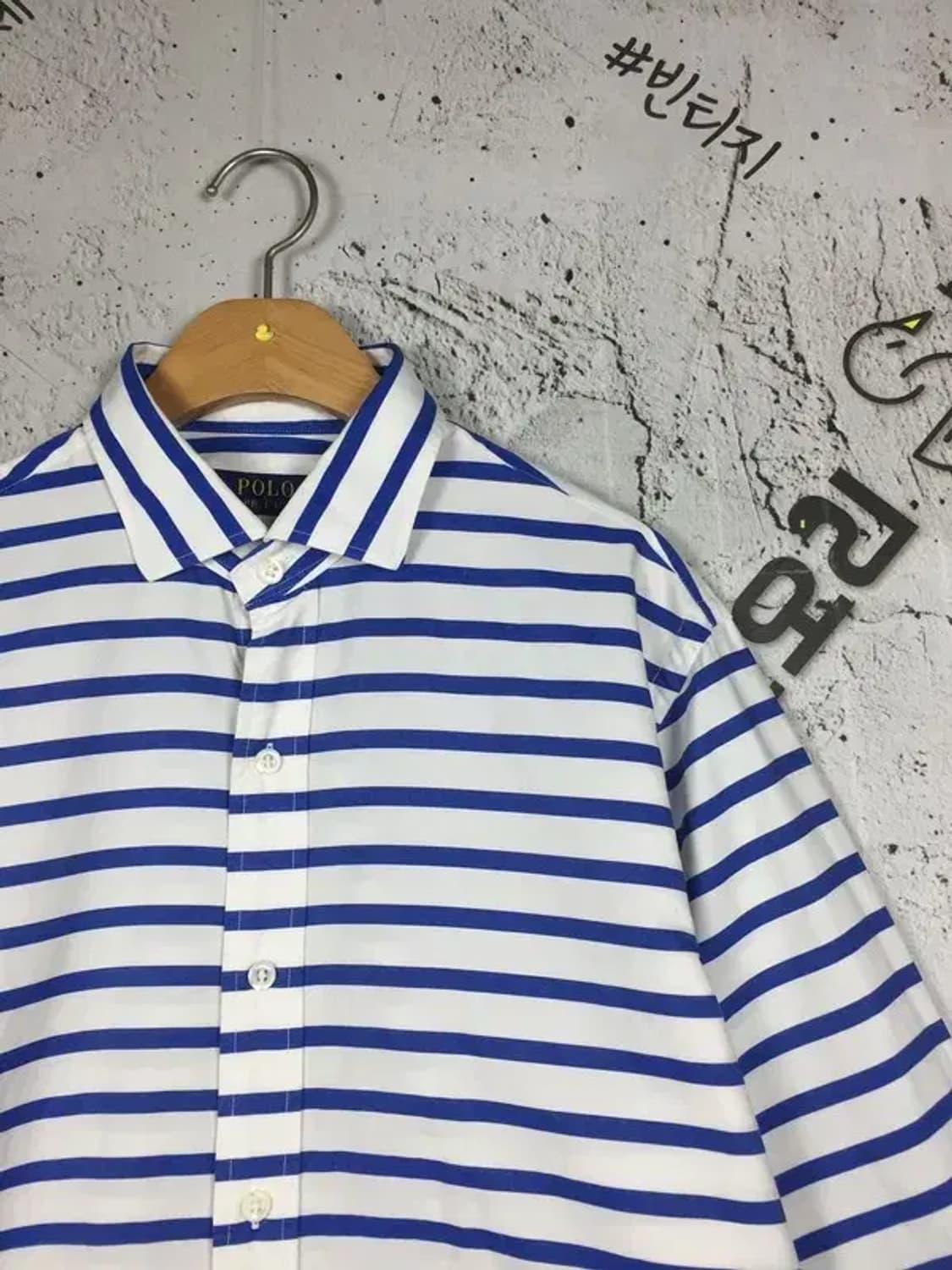 폴로랄프로렌 스트라이프 버튼업 셔츠 블루 M 1100383 상품이미지4
