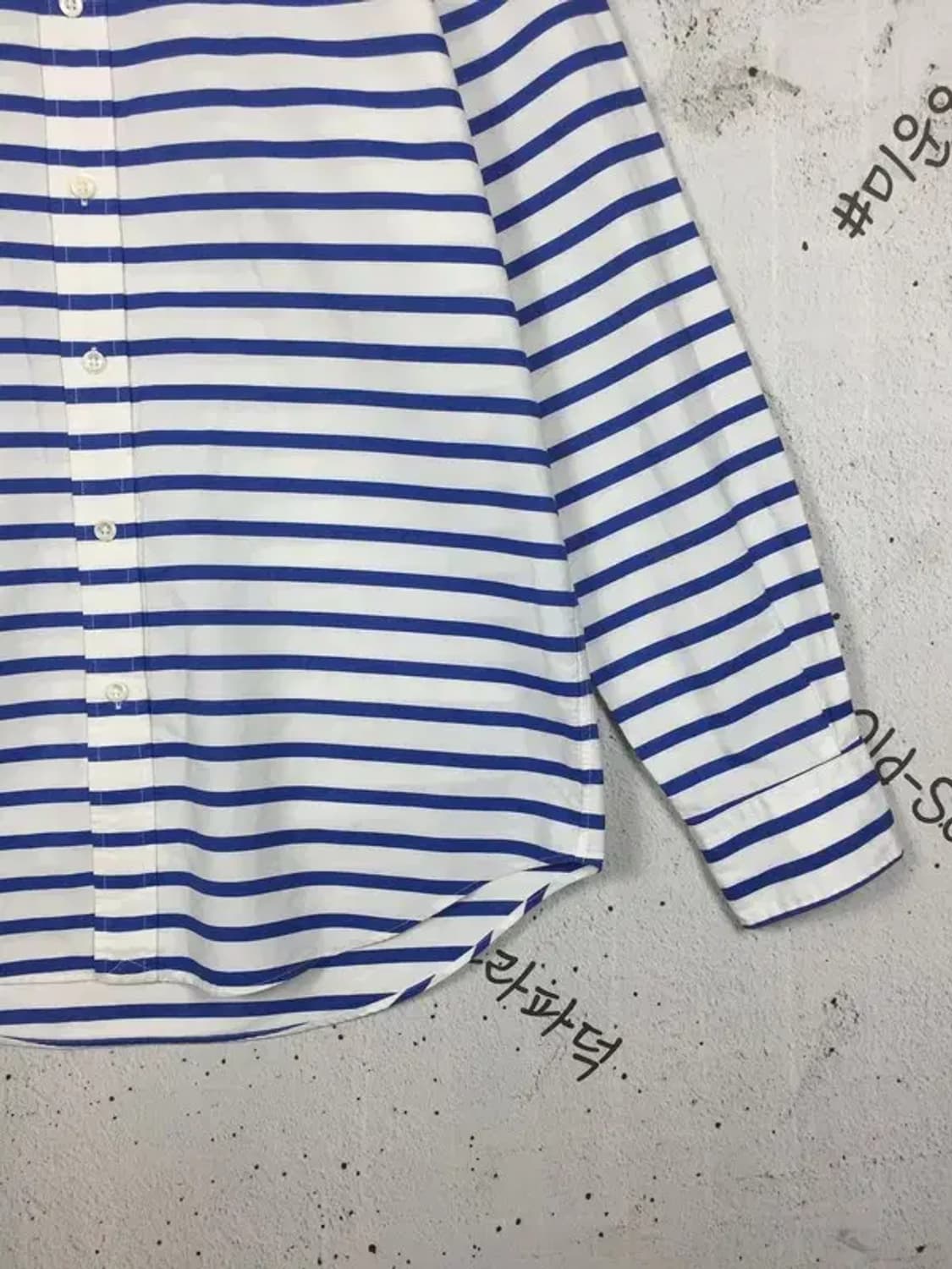 폴로랄프로렌 스트라이프 버튼업 셔츠 블루 M 1100383 상품이미지7