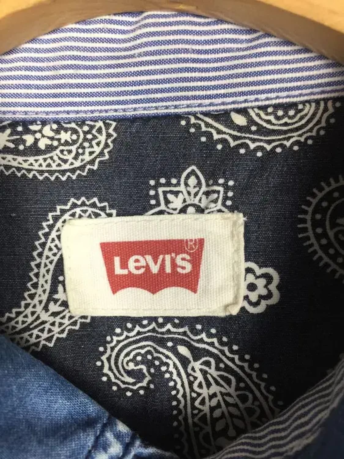 리바이스 여성 웨스턴 데님 셔츠 네이비 155 1100386 상품이미지7