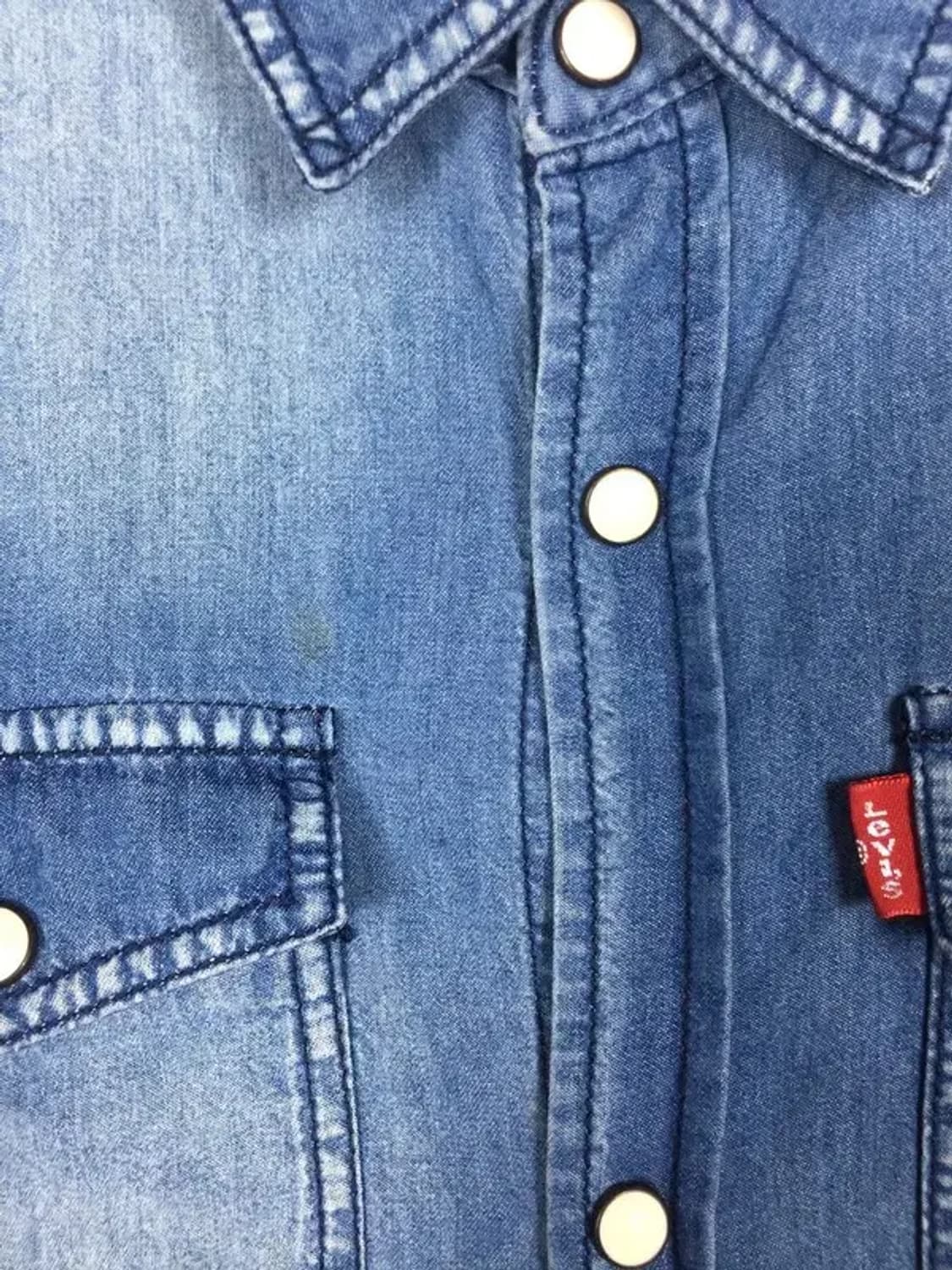 리바이스 여성 웨스턴 데님 셔츠 네이비 155 1100386 상품이미지9