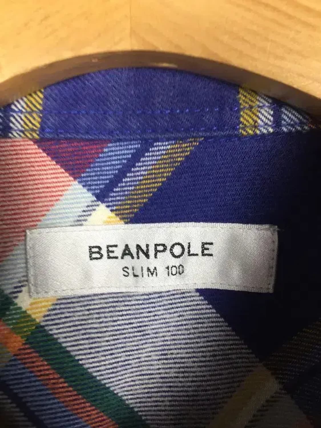 빈폴 자수로고 체크 셔츠 네이비 100 1100384 상품이미지7