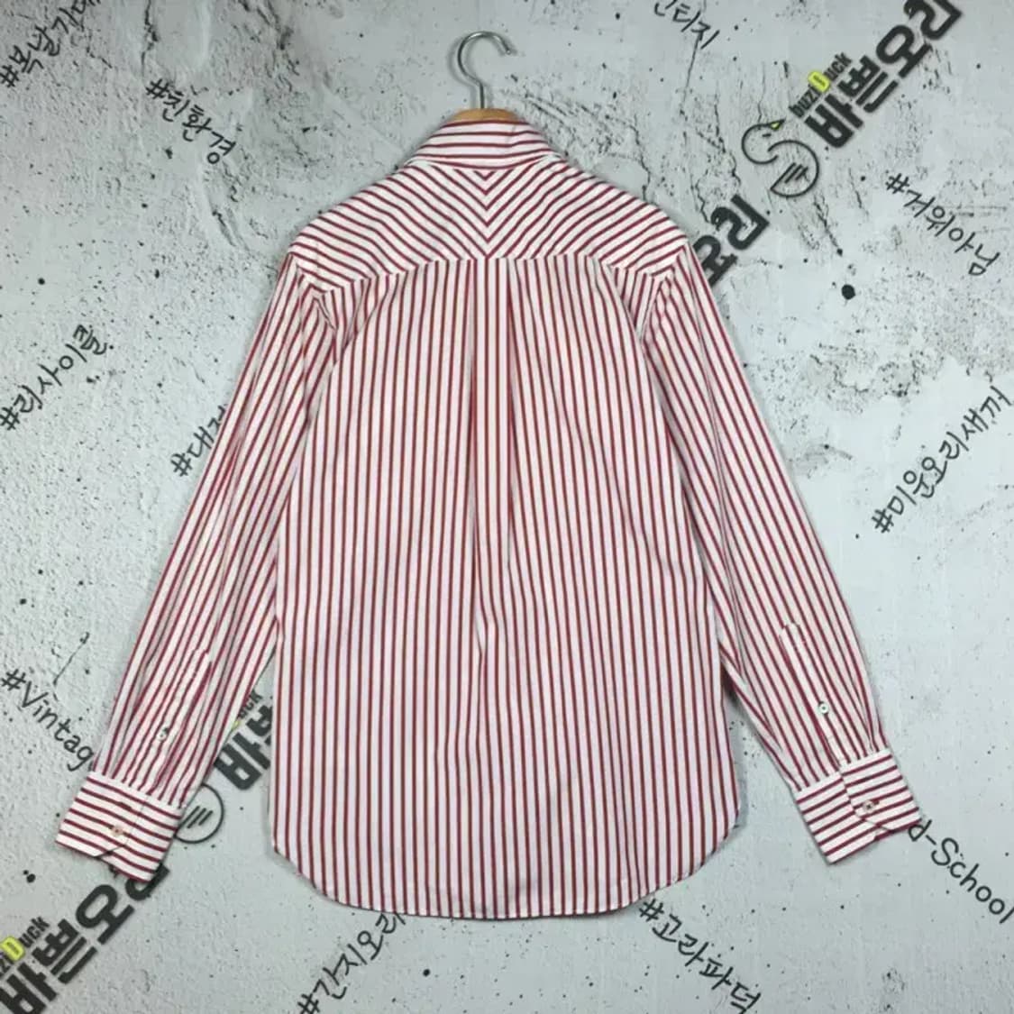 타미힐피거 여성 포플린 셔츠 스트라이프 레드 XS 1100392 상품이미지2