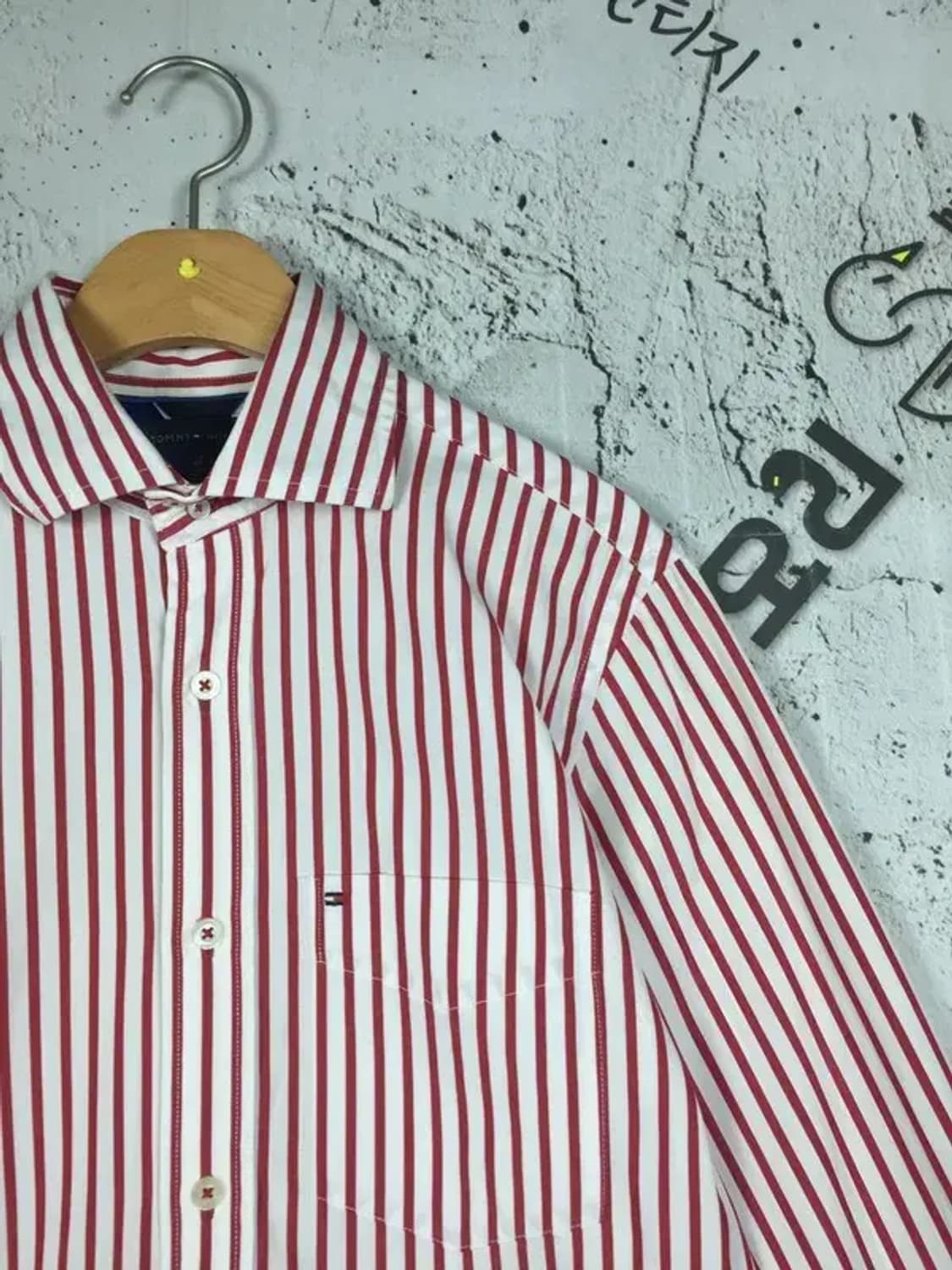 타미힐피거 여성 포플린 셔츠 스트라이프 레드 XS 1100392 상품이미지4