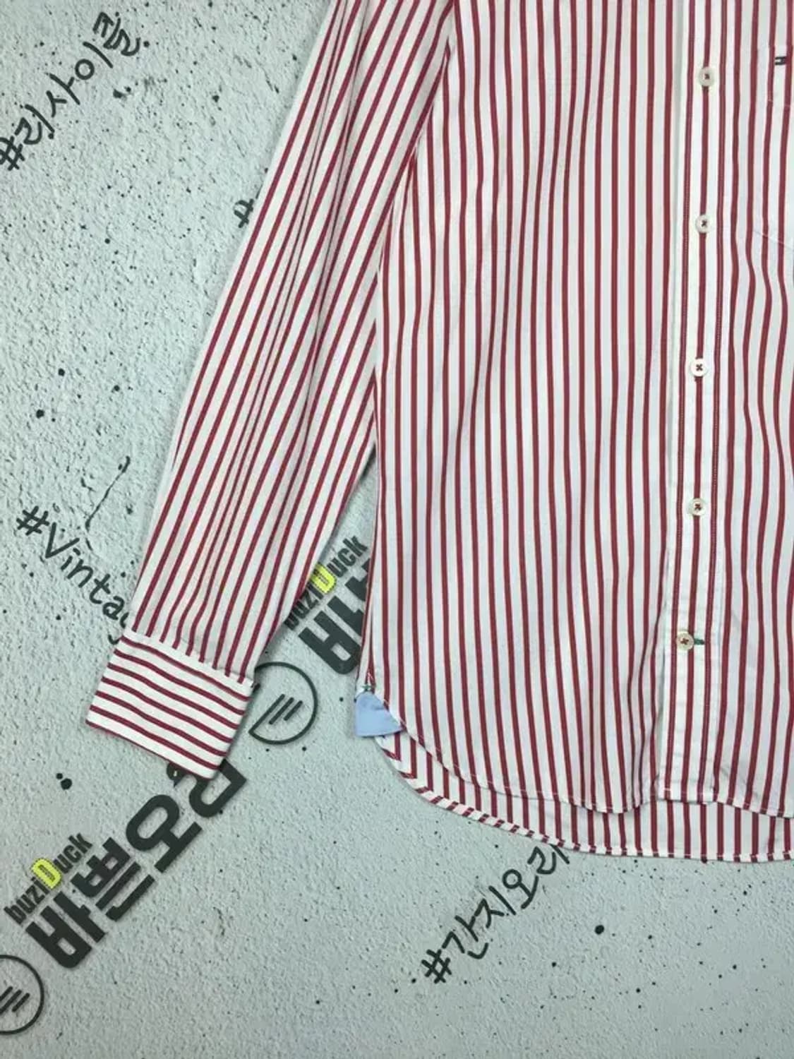 타미힐피거 여성 포플린 셔츠 스트라이프 레드 XS 1100392 상품이미지6