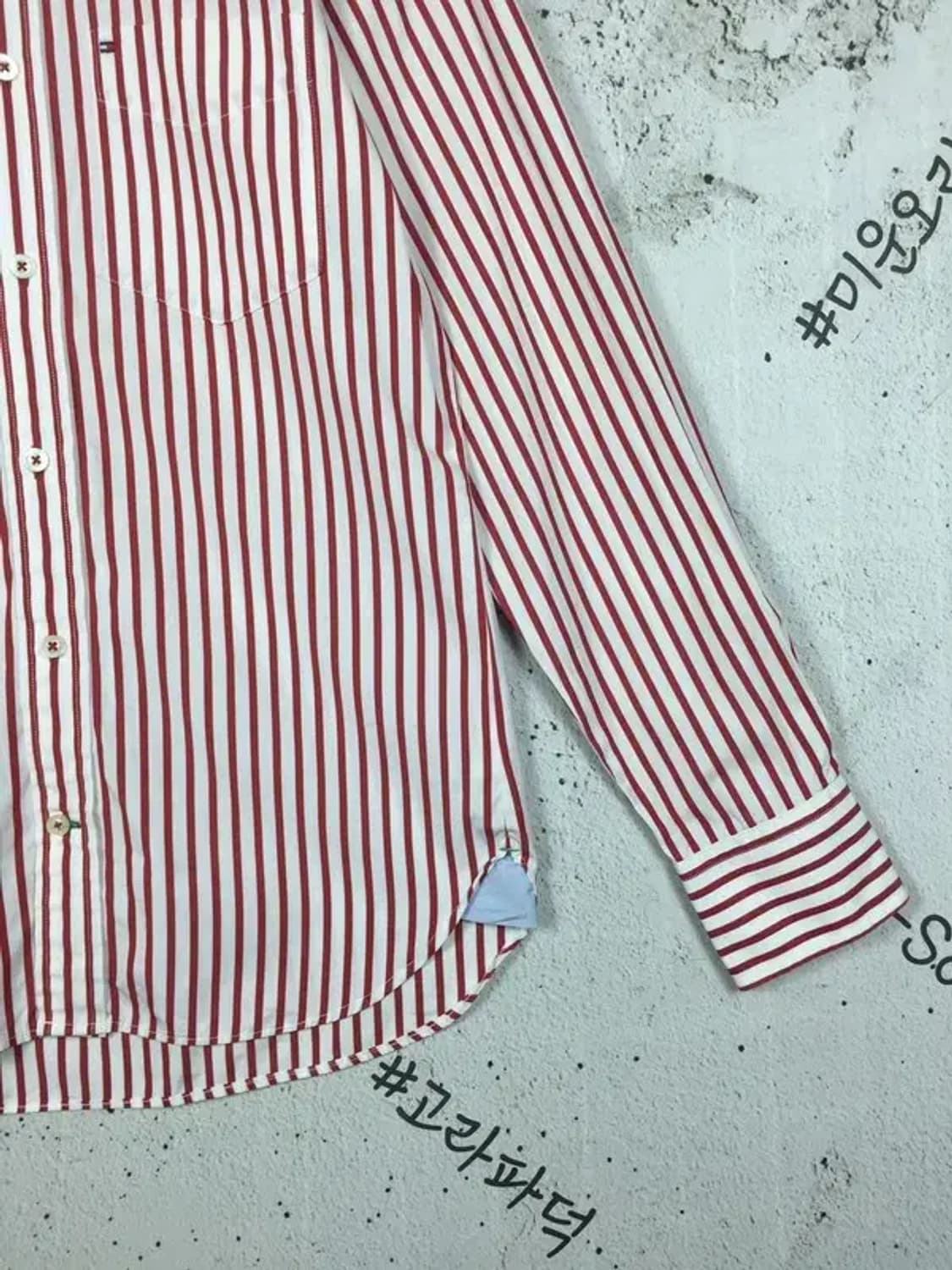 타미힐피거 여성 포플린 셔츠 스트라이프 레드 XS 1100392 상품이미지7