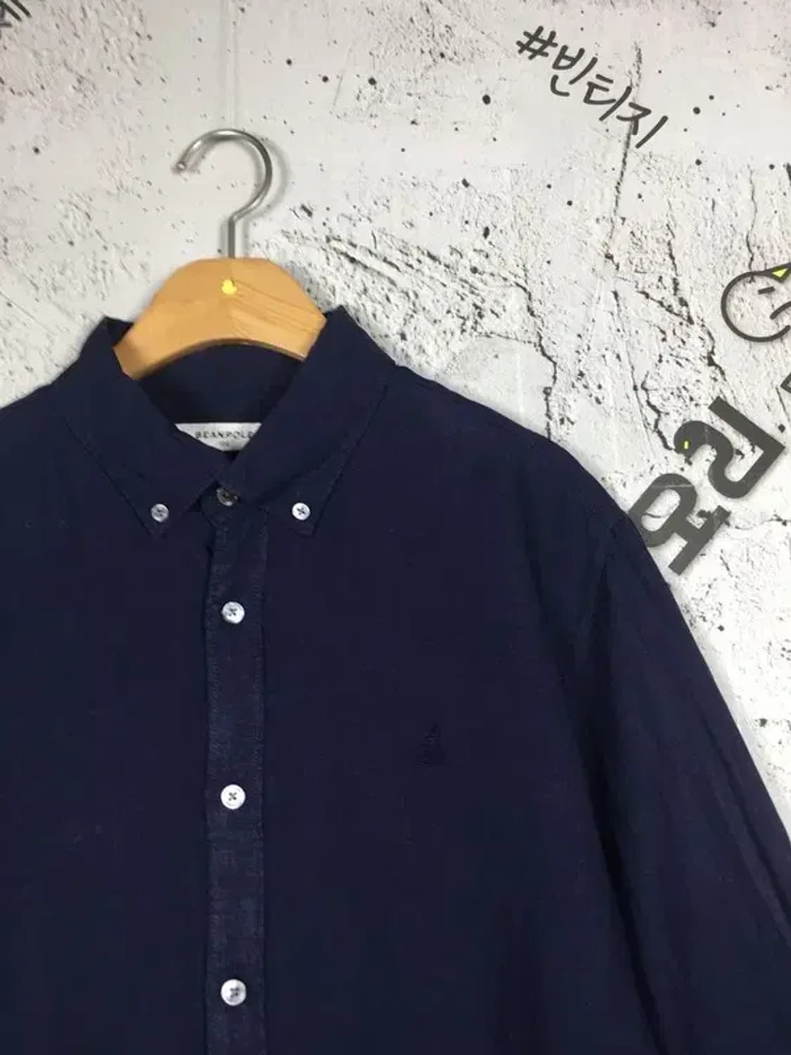 빈폴 린넨 긴팔 셔츠 네이비 100 1100385 상품이미지4