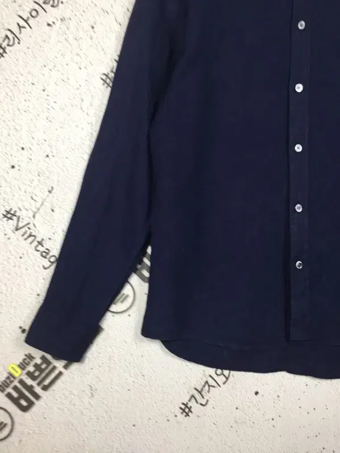 빈폴 린넨 긴팔 셔츠 네이비 100 1100385 상품이미지5