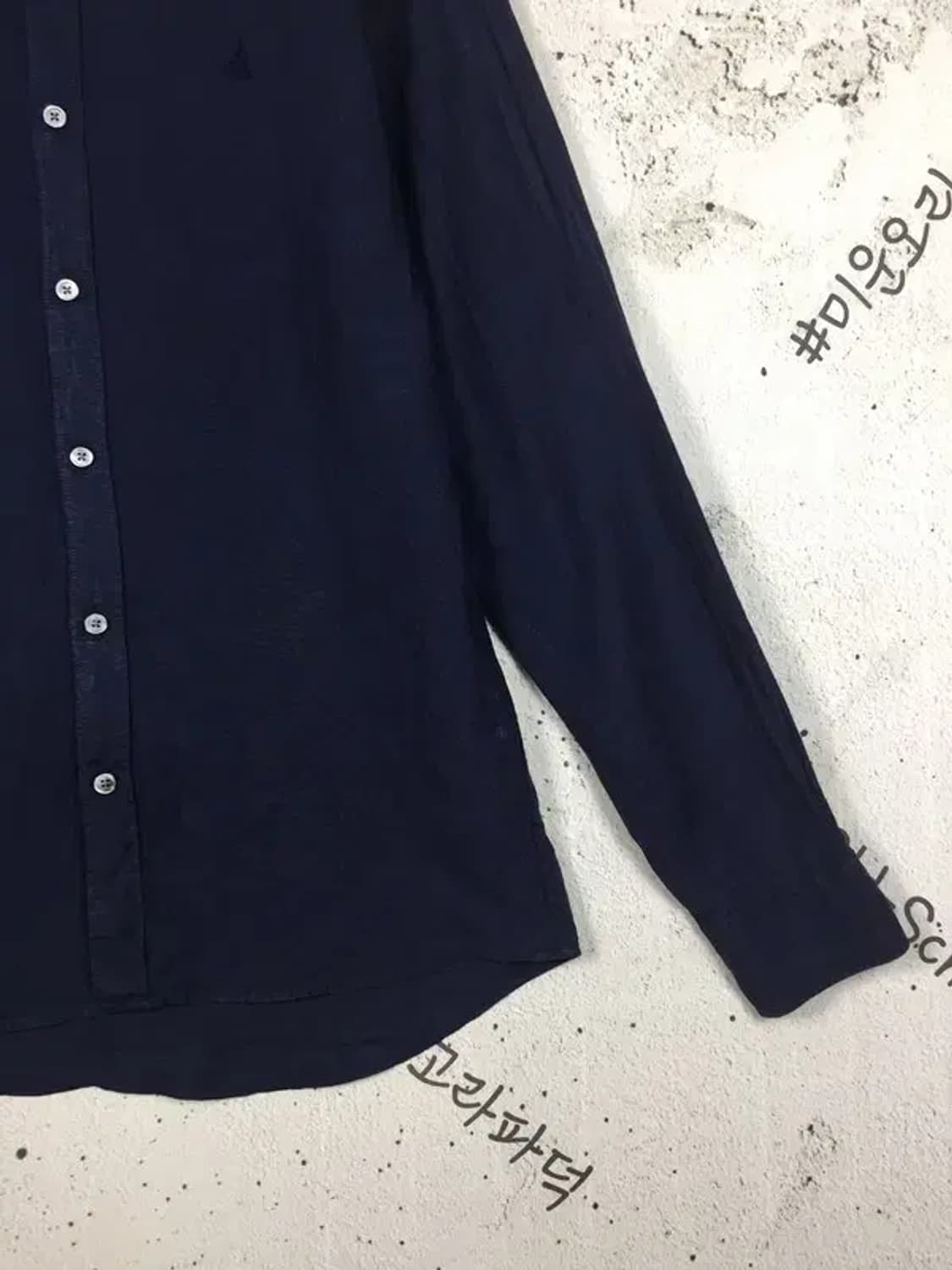 빈폴 린넨 긴팔 셔츠 네이비 100 1100385 상품이미지6